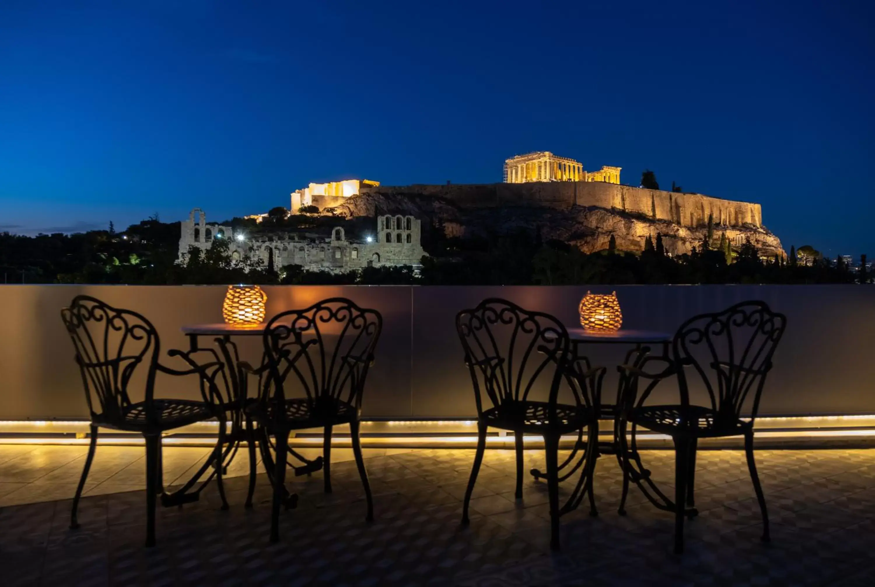 Night, Balcony/Terrace in Acropolis View Hotel