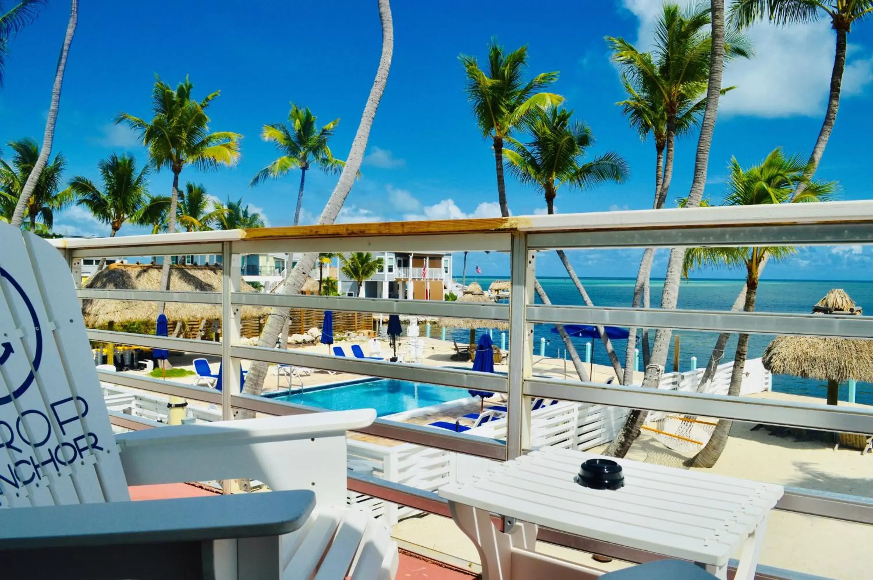 Balcony/Terrace, Pool View in Drop Anchor Resort & Marina