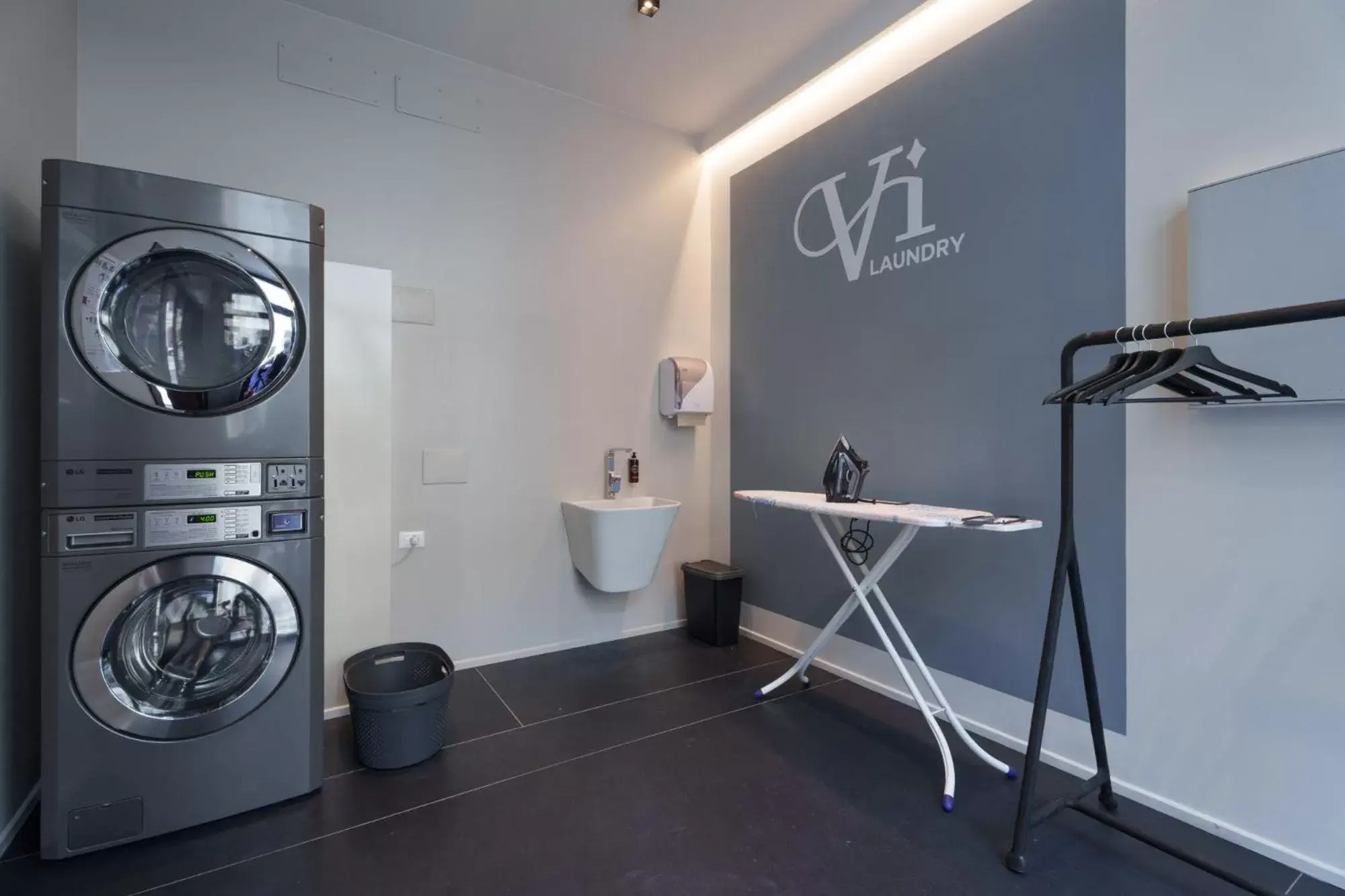 laundry, Bathroom in Vi Suites