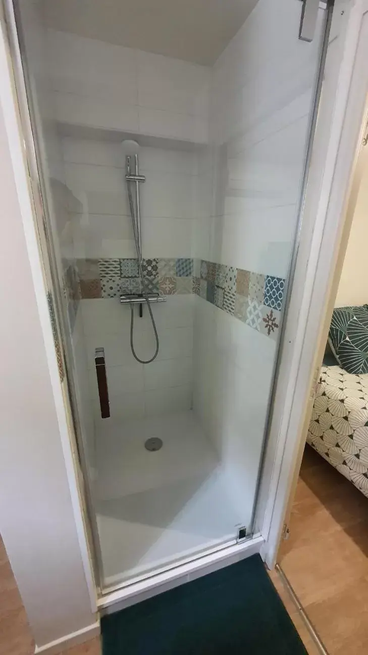 Shower, Bathroom in Chambre Balnéo à Chaumont (Maison Bonhage)