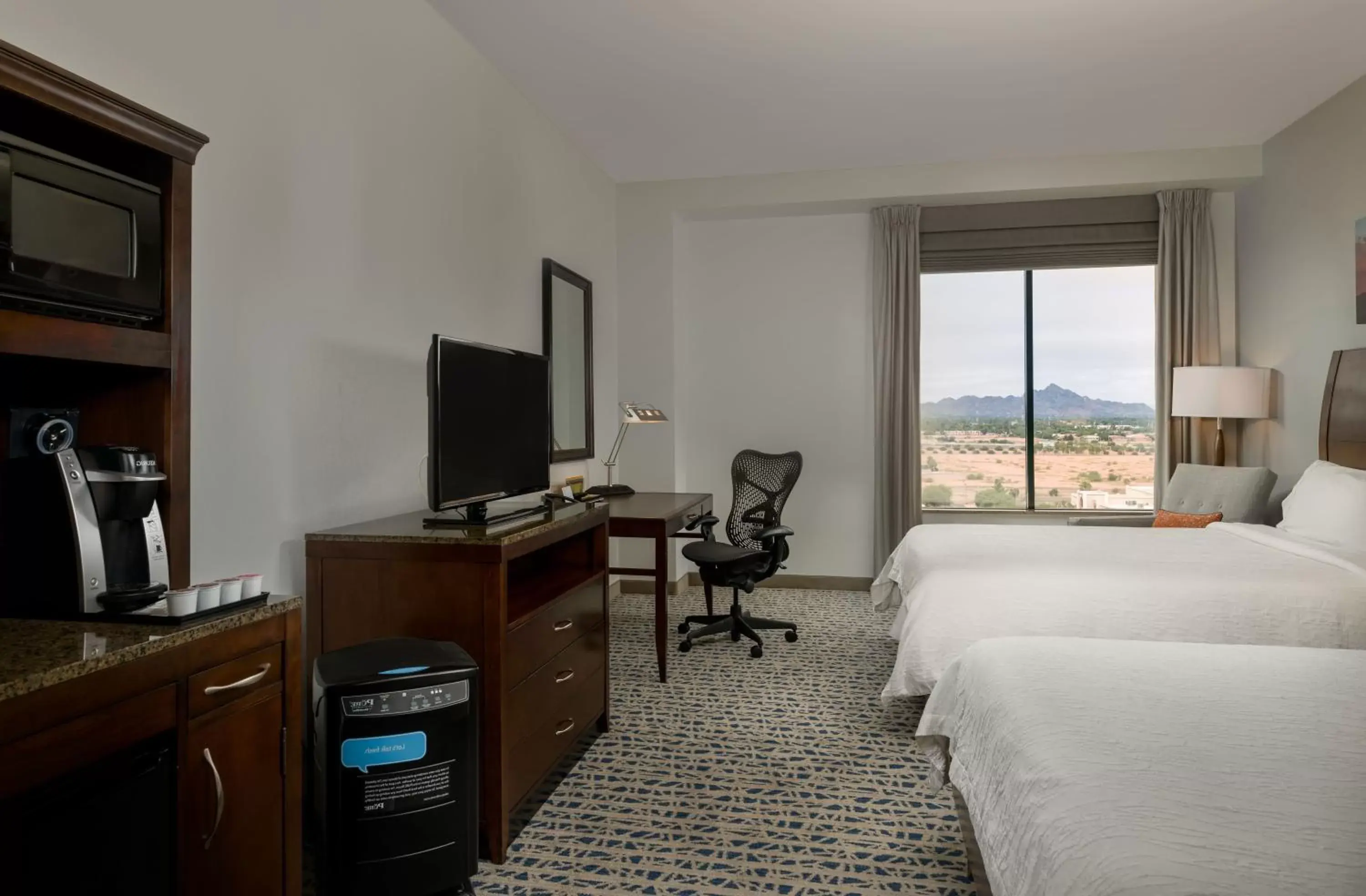 Bed, TV/Entertainment Center in Hilton Garden Inn Phoenix Airport North