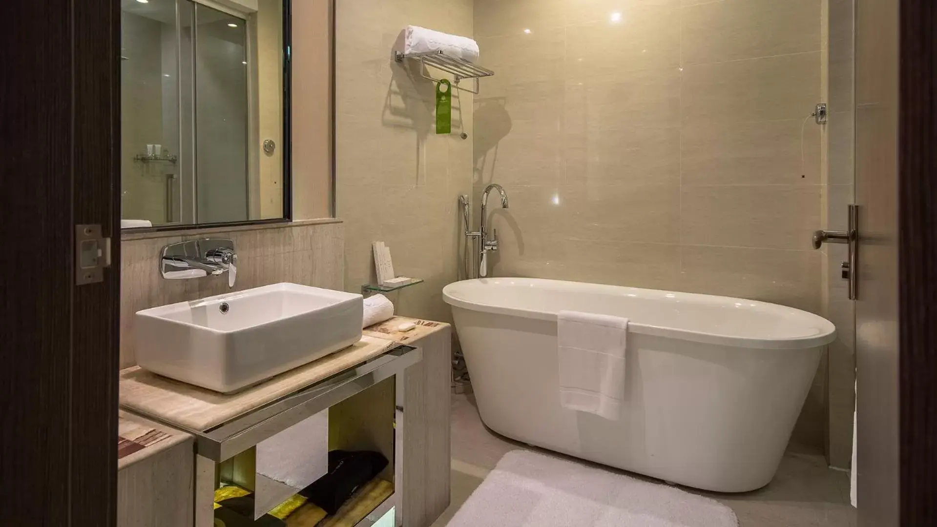 Bathroom in Fleuve Congo Hotel By Blazon Hotels