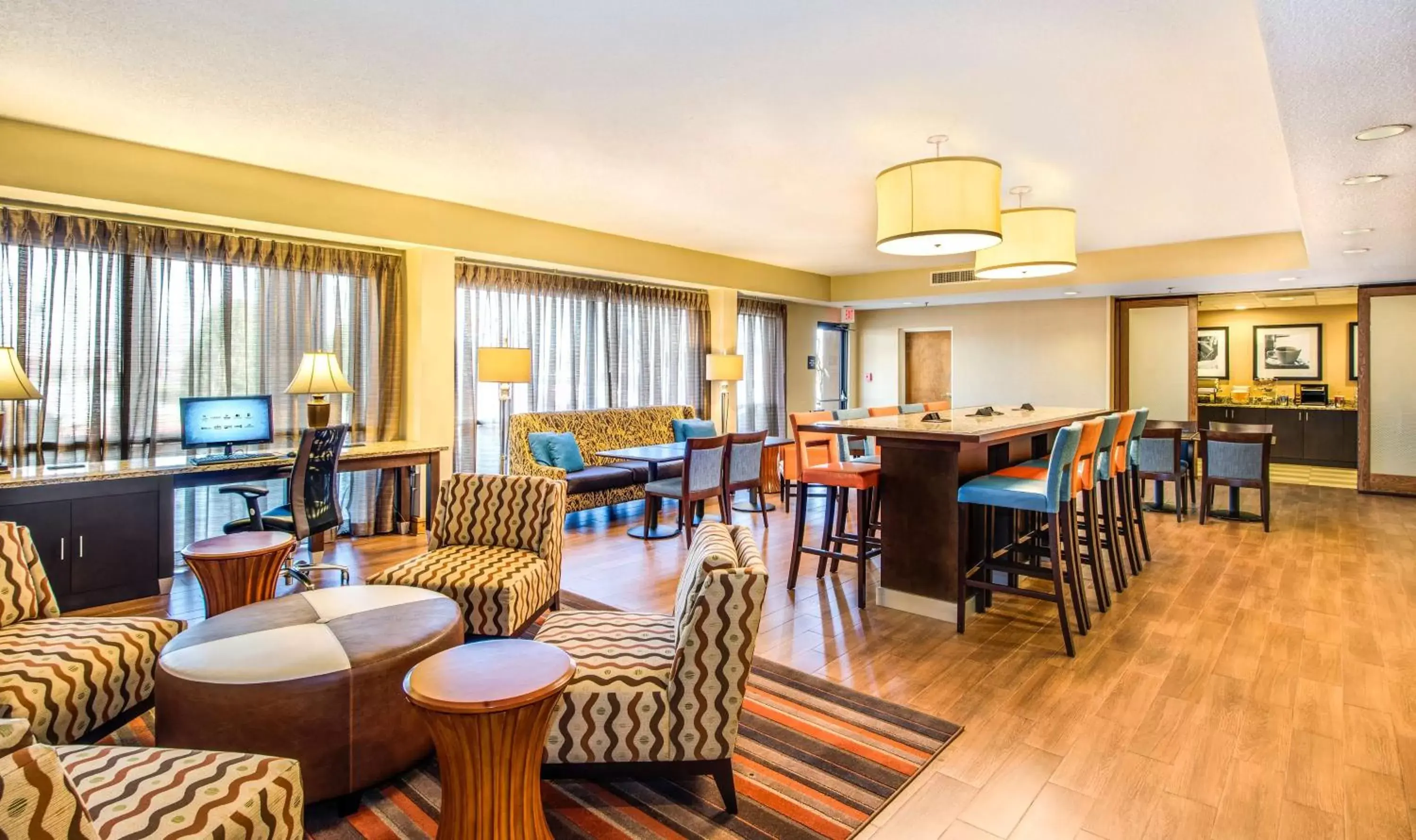 Lobby or reception, Restaurant/Places to Eat in Hampton Inn Hotel Atlanta-Southlake