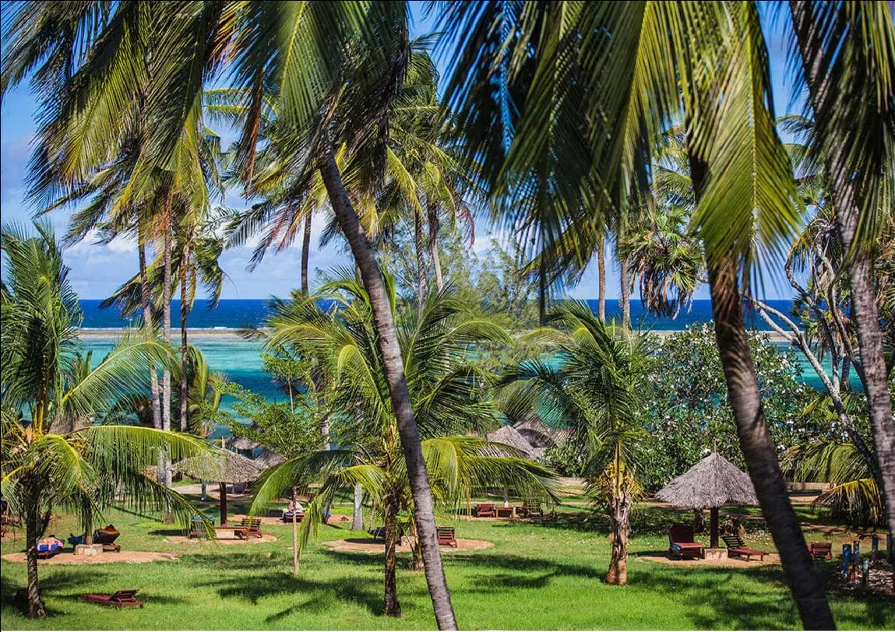 Garden view in Reef Hotel Mombasa
