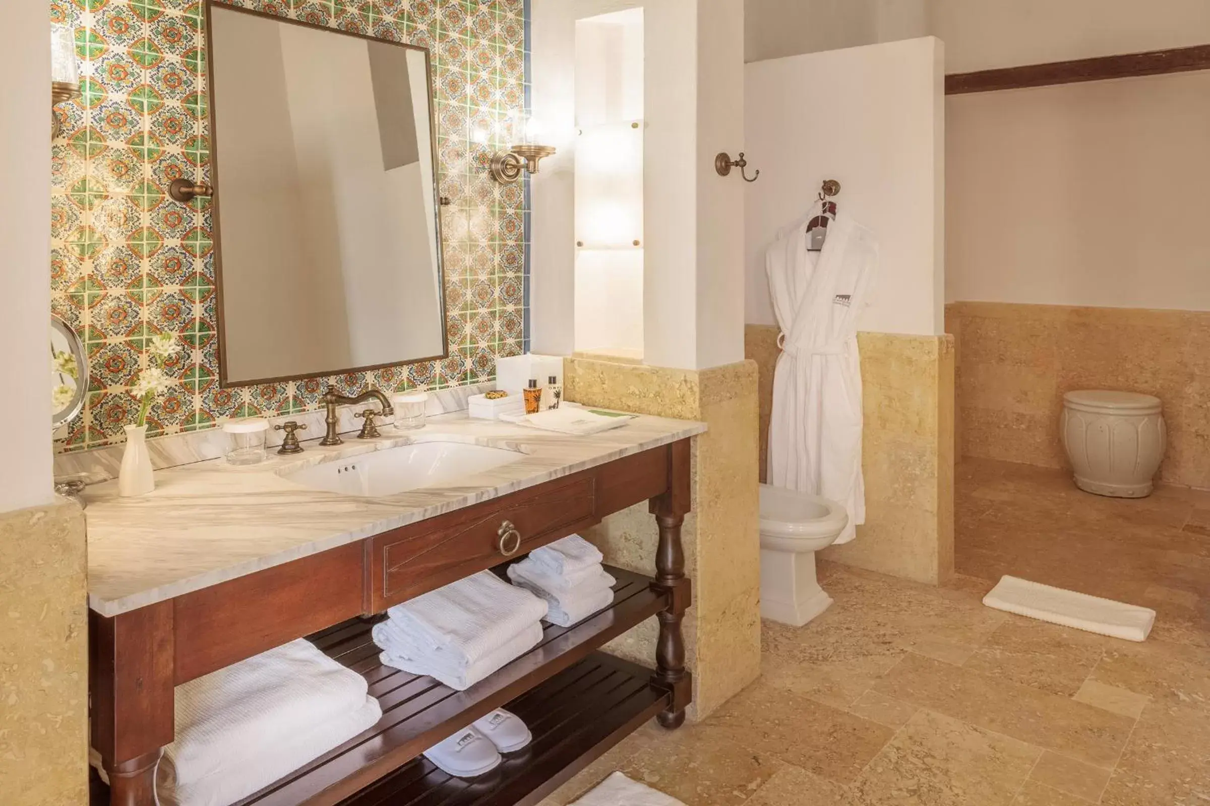 Decorative detail, Bathroom in Hotel Casa San Agustin