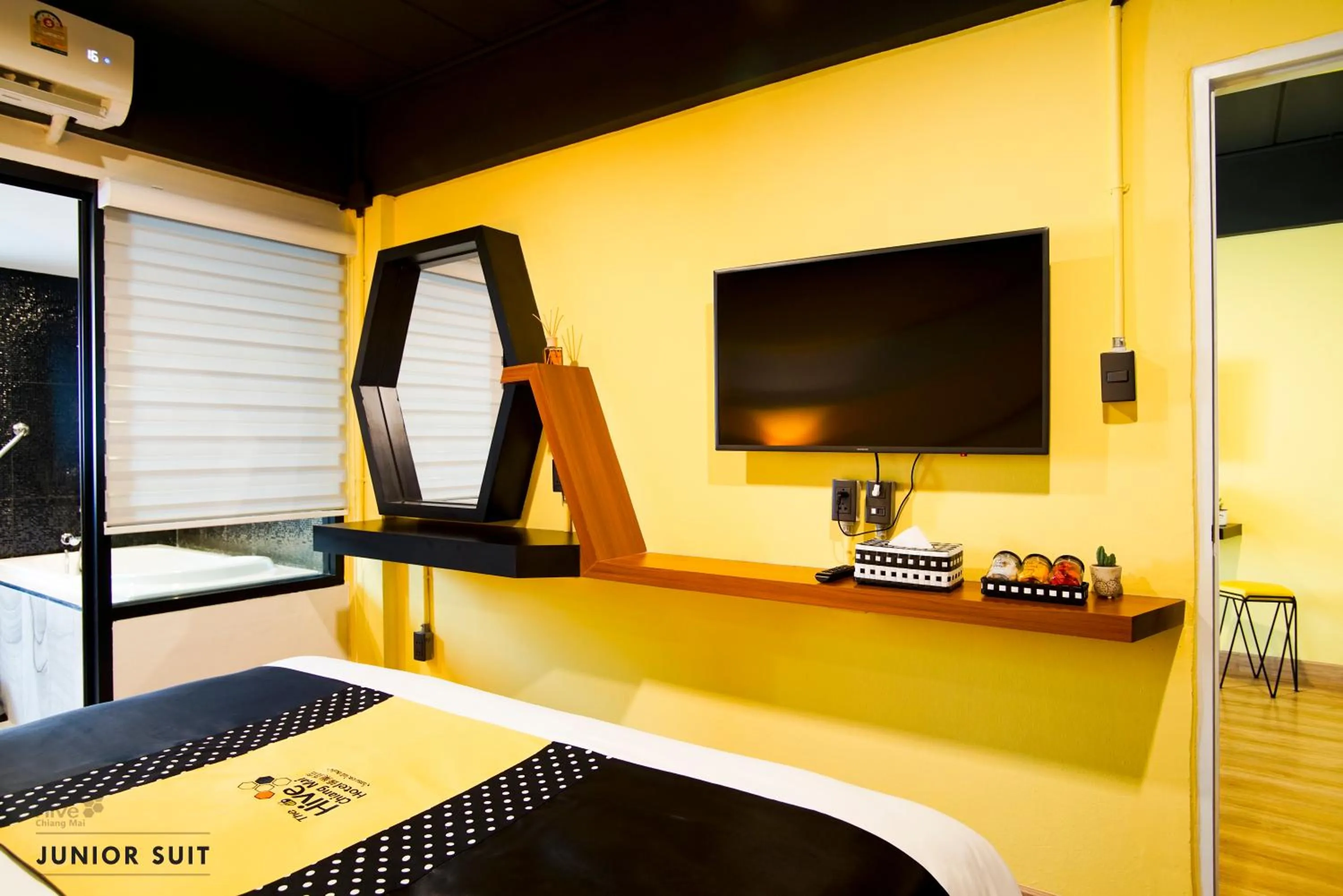 Bed in The Hive Chiang Mai Hotel