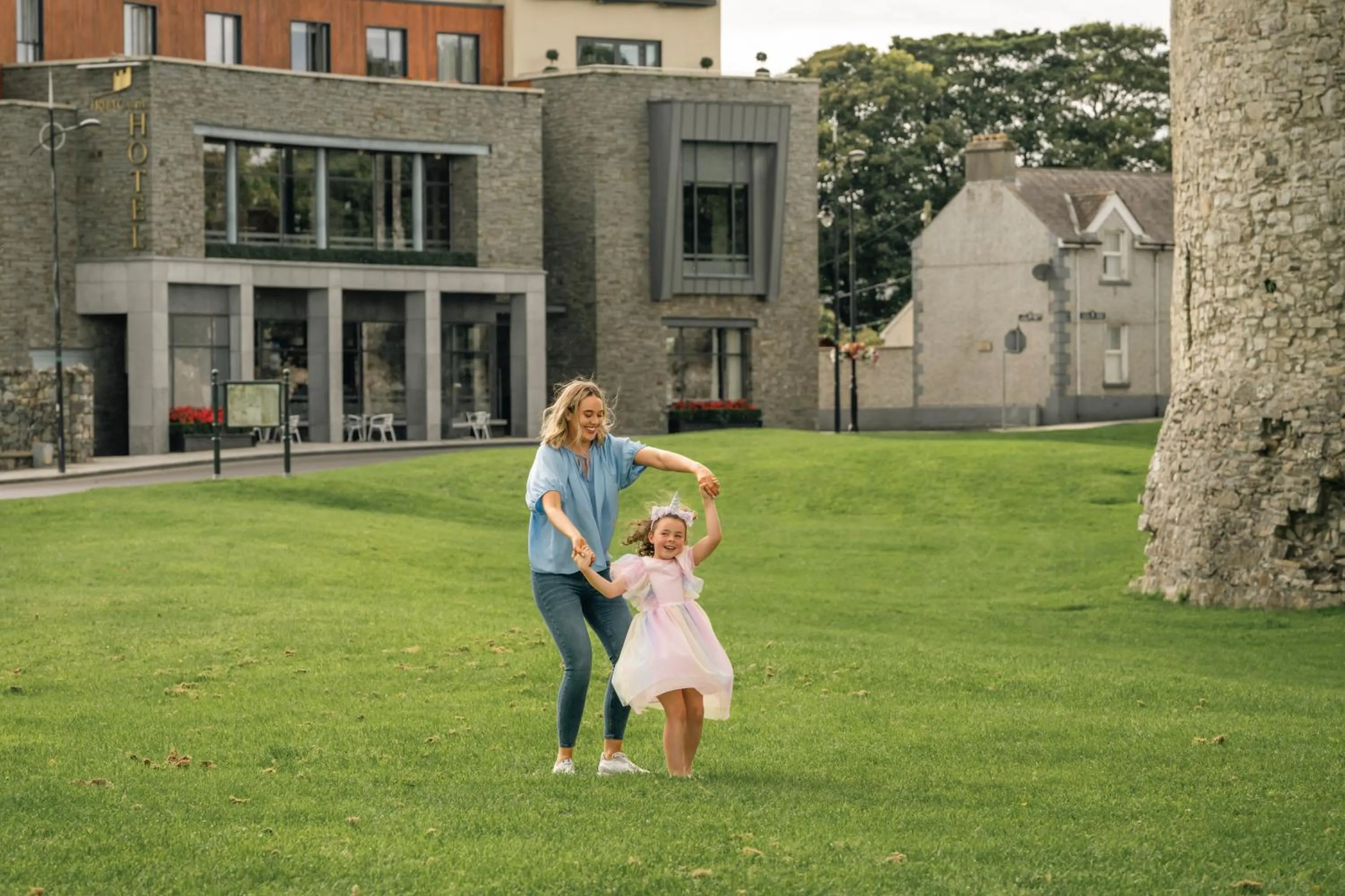 Family in Trim Castle Hotel