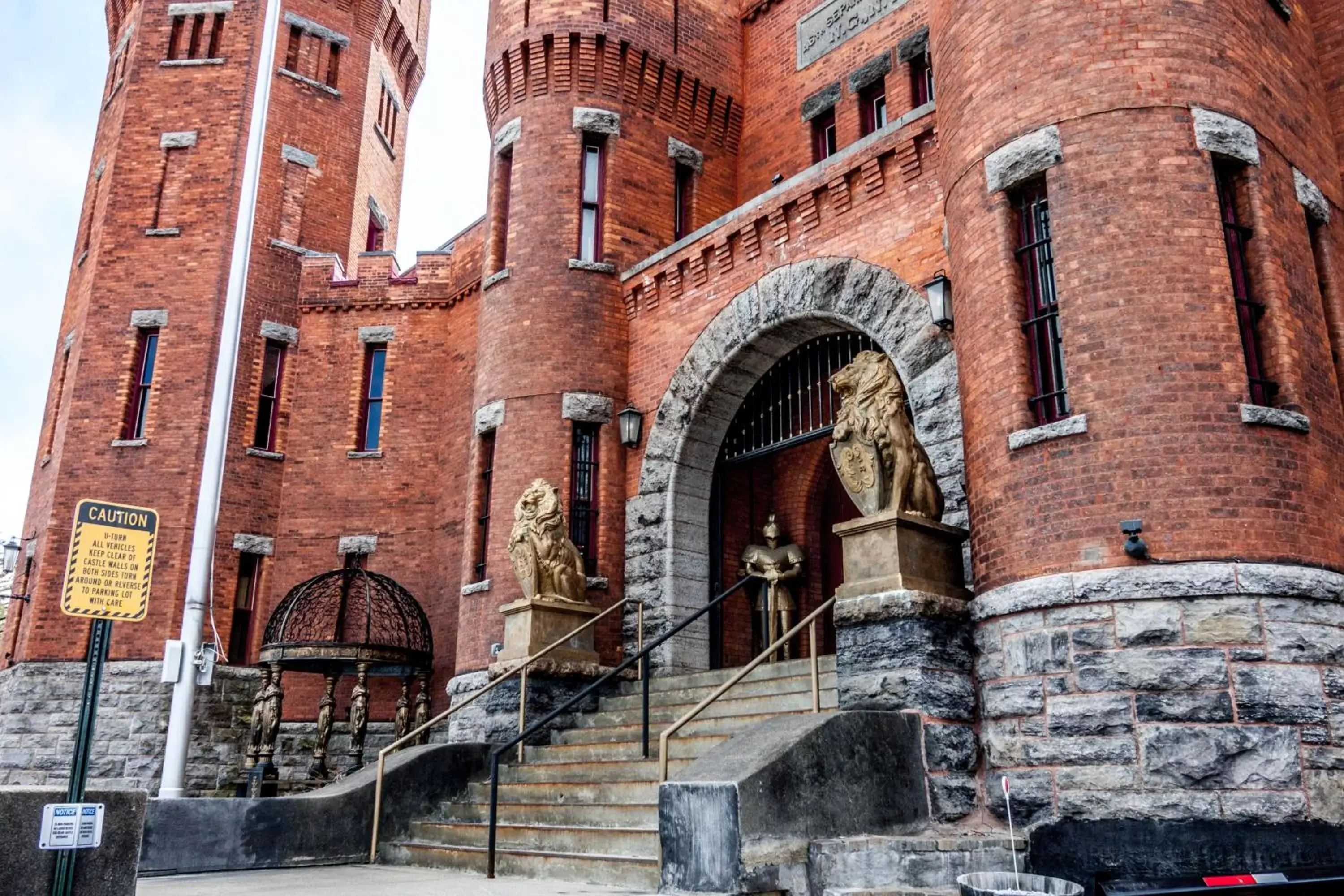 Facade/entrance in Amsterdam Castle NY Facade/entrance in Amsterdam Castle NY