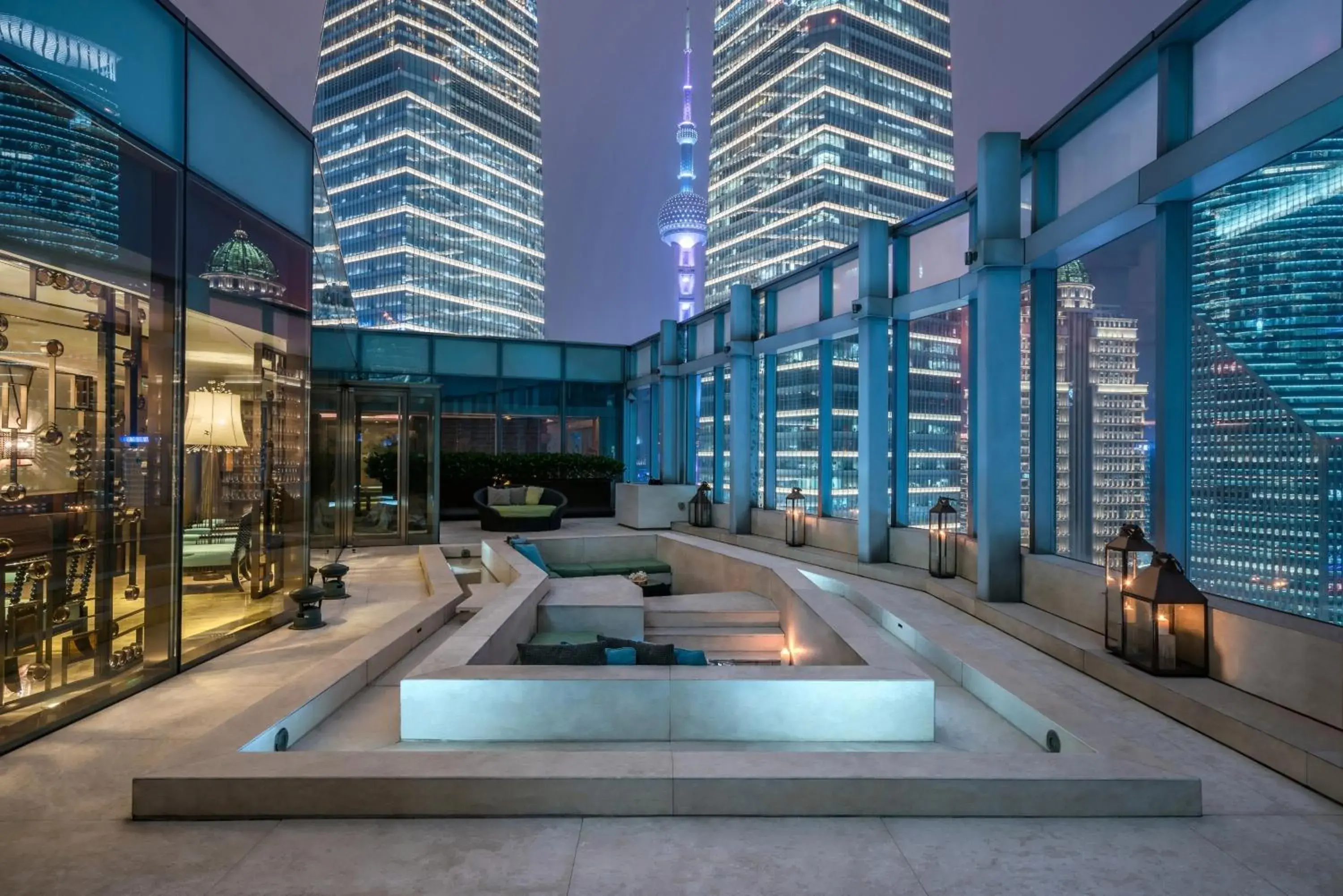 Balcony/Terrace, Swimming Pool in IFC Residence