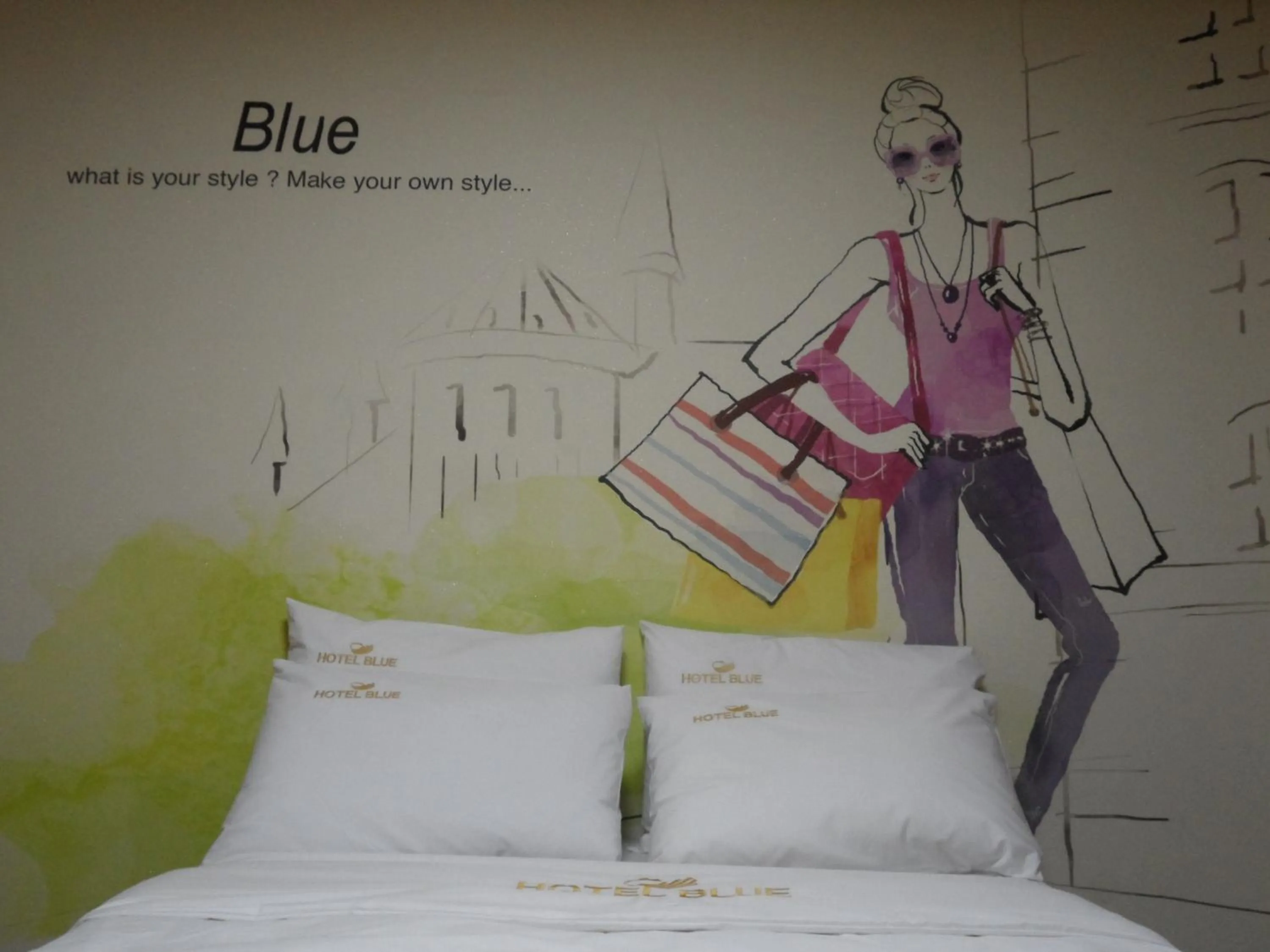 Bed in Songdo Blue Hotel