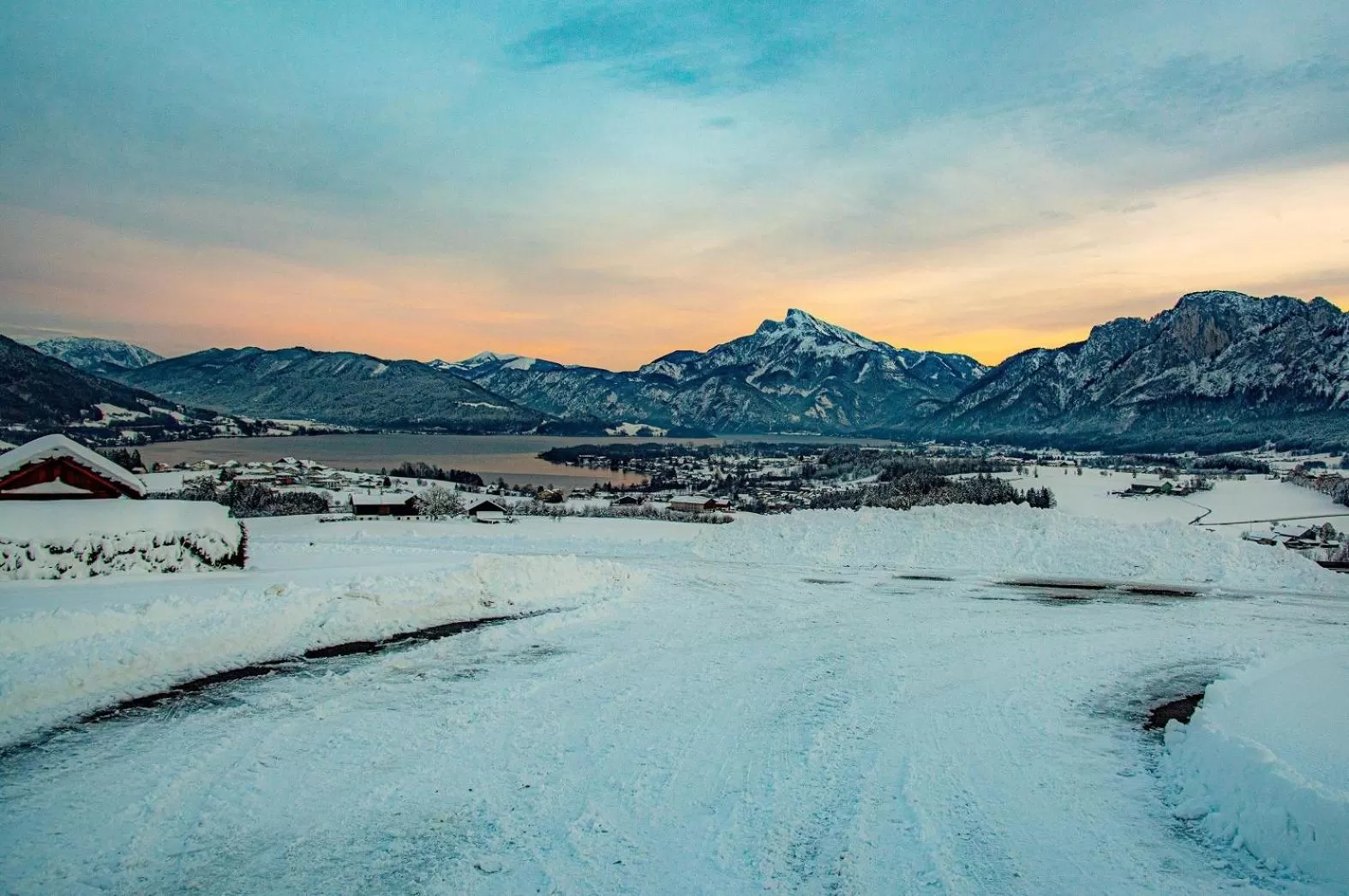 View (from property/room), Winter in Panorama Hotel Gasthof Leidingerhof