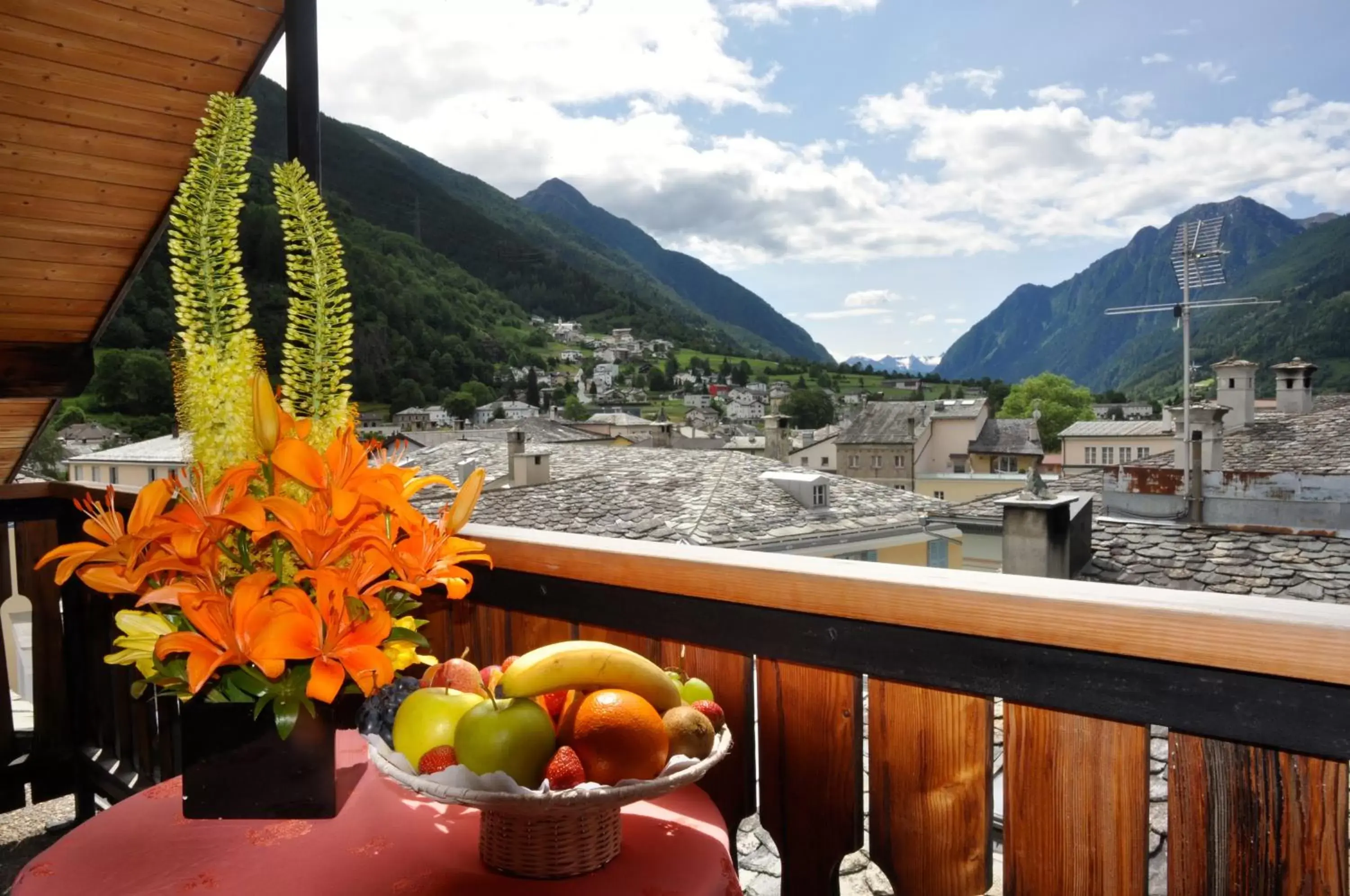 View (from property/room), Mountain View in Poschiavo Suisse Hotel