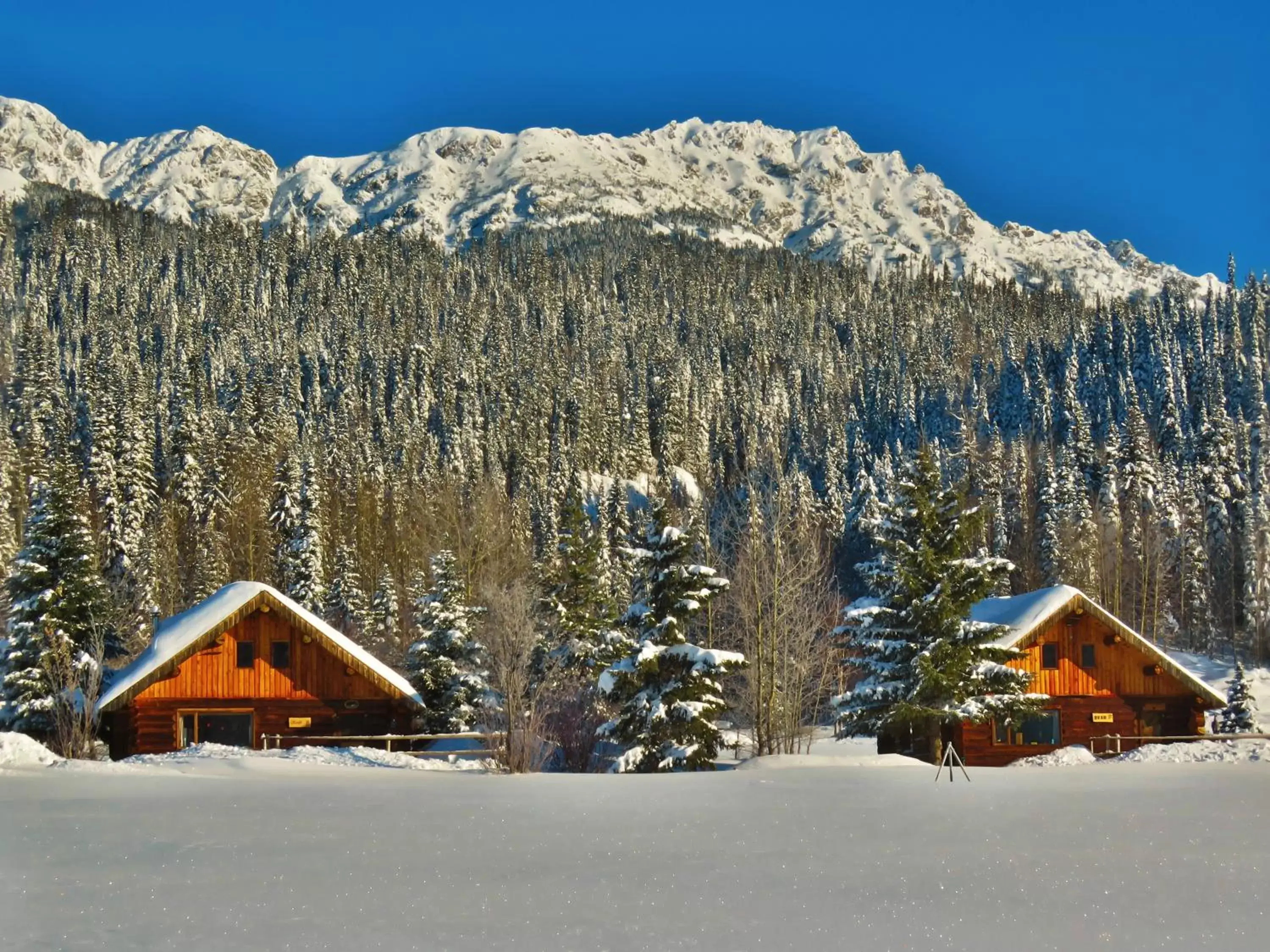 Facade/entrance, Winter in Rocky Ridge Resort-BC