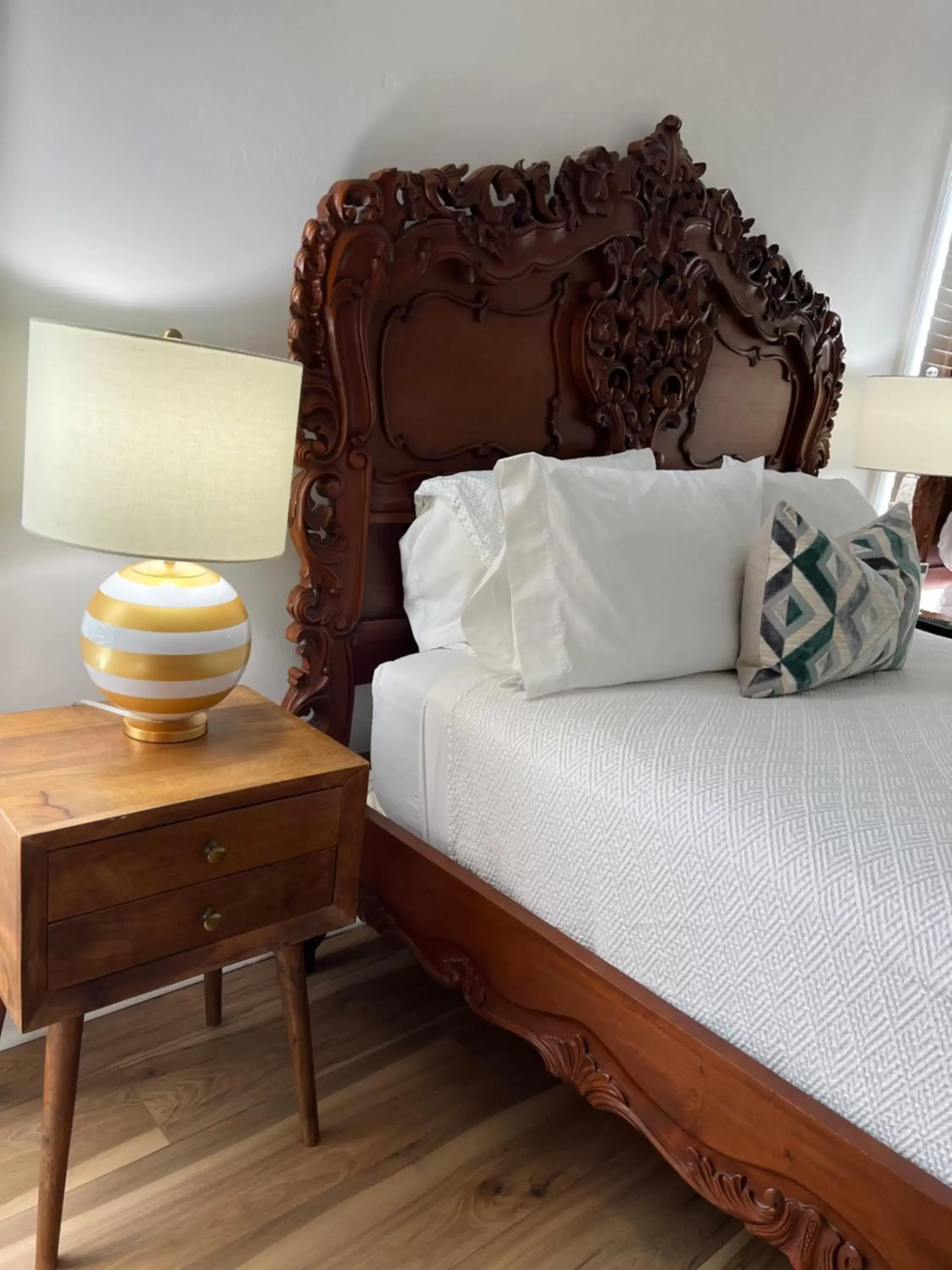 Bed in Elaine's Cape May Boutique Hotel