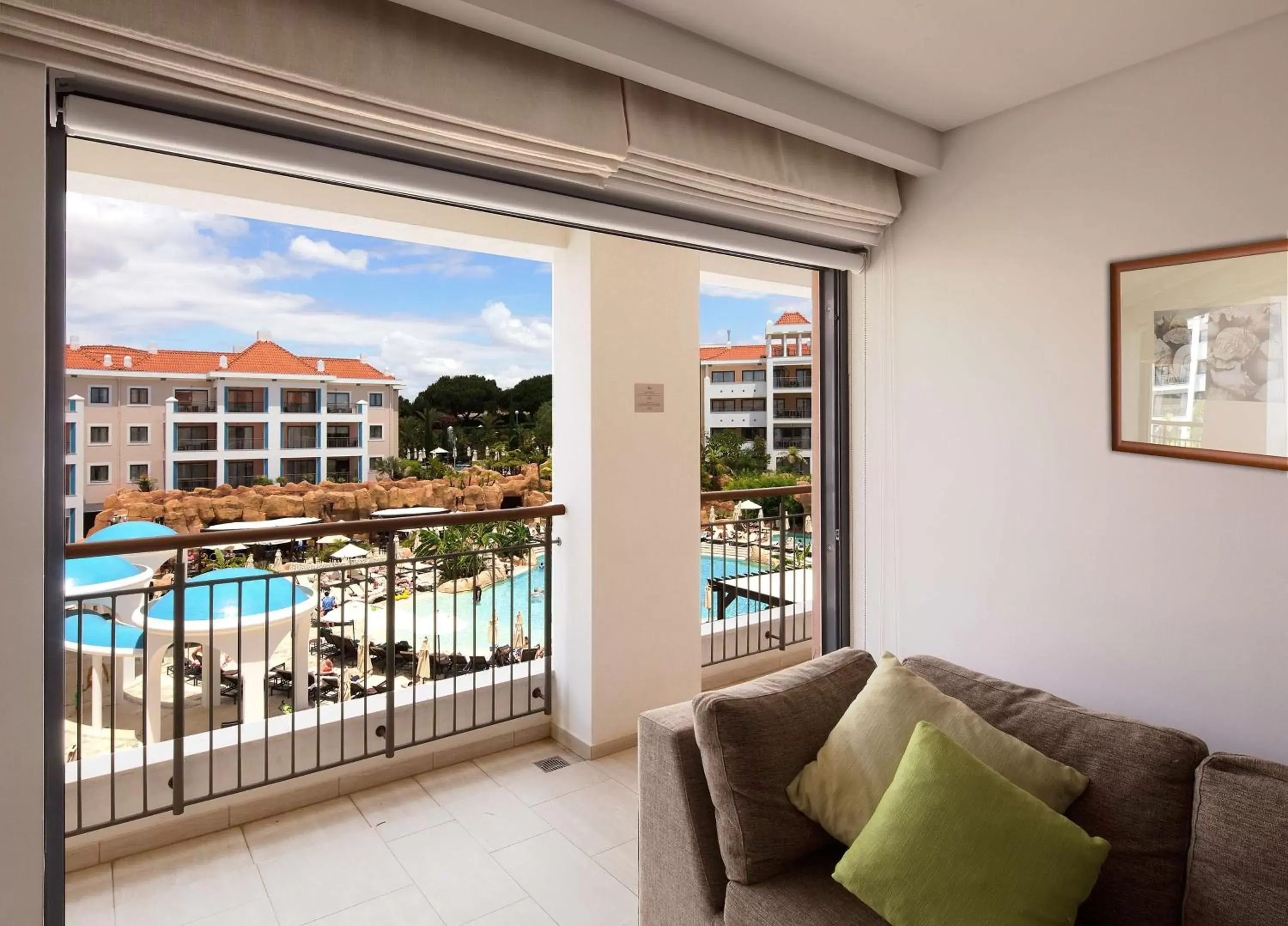 Bed, Pool View in Hilton Vilamoura