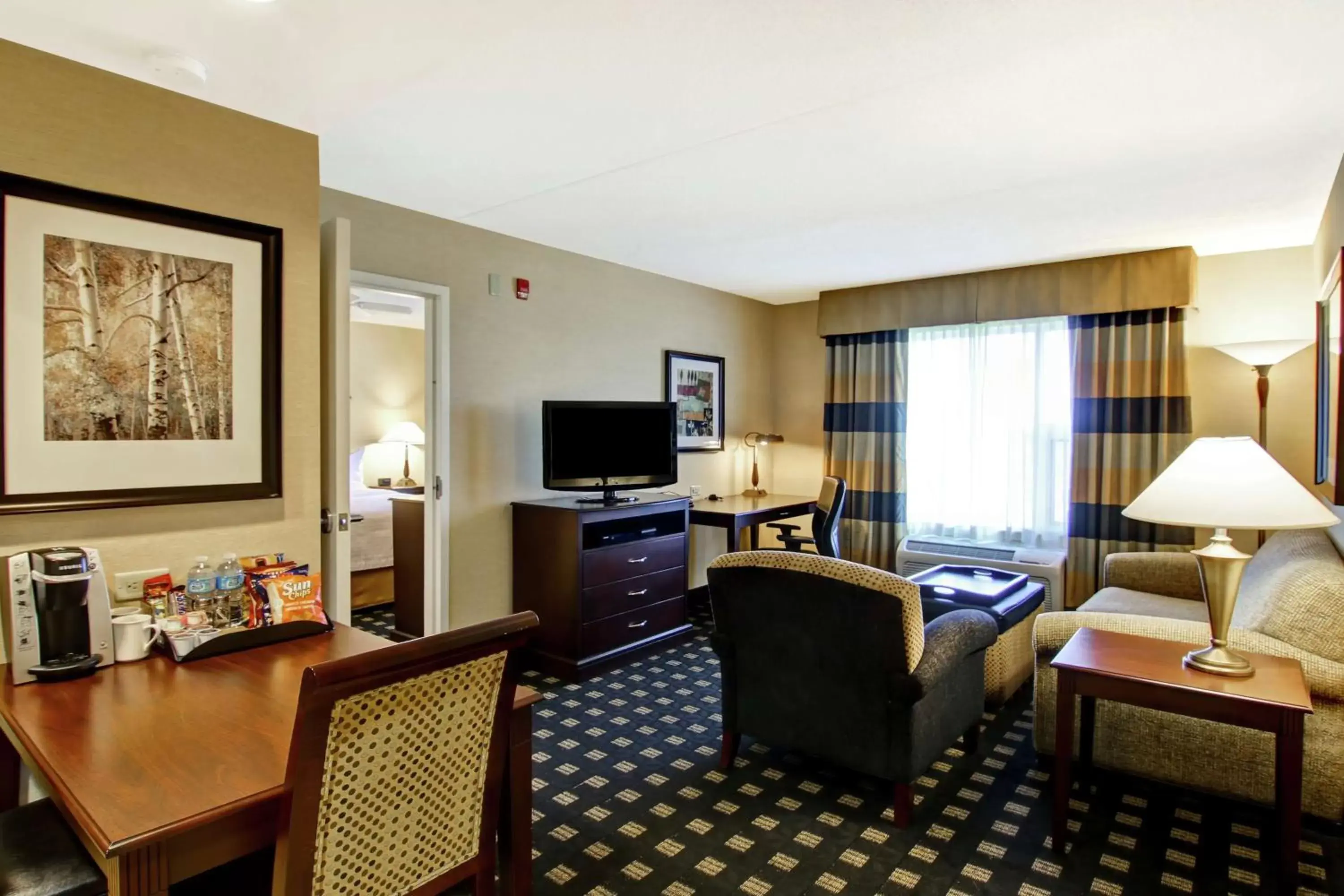 Bedroom, Seating Area in Homewood Suites by Hilton Toronto Airport Corporate Centre