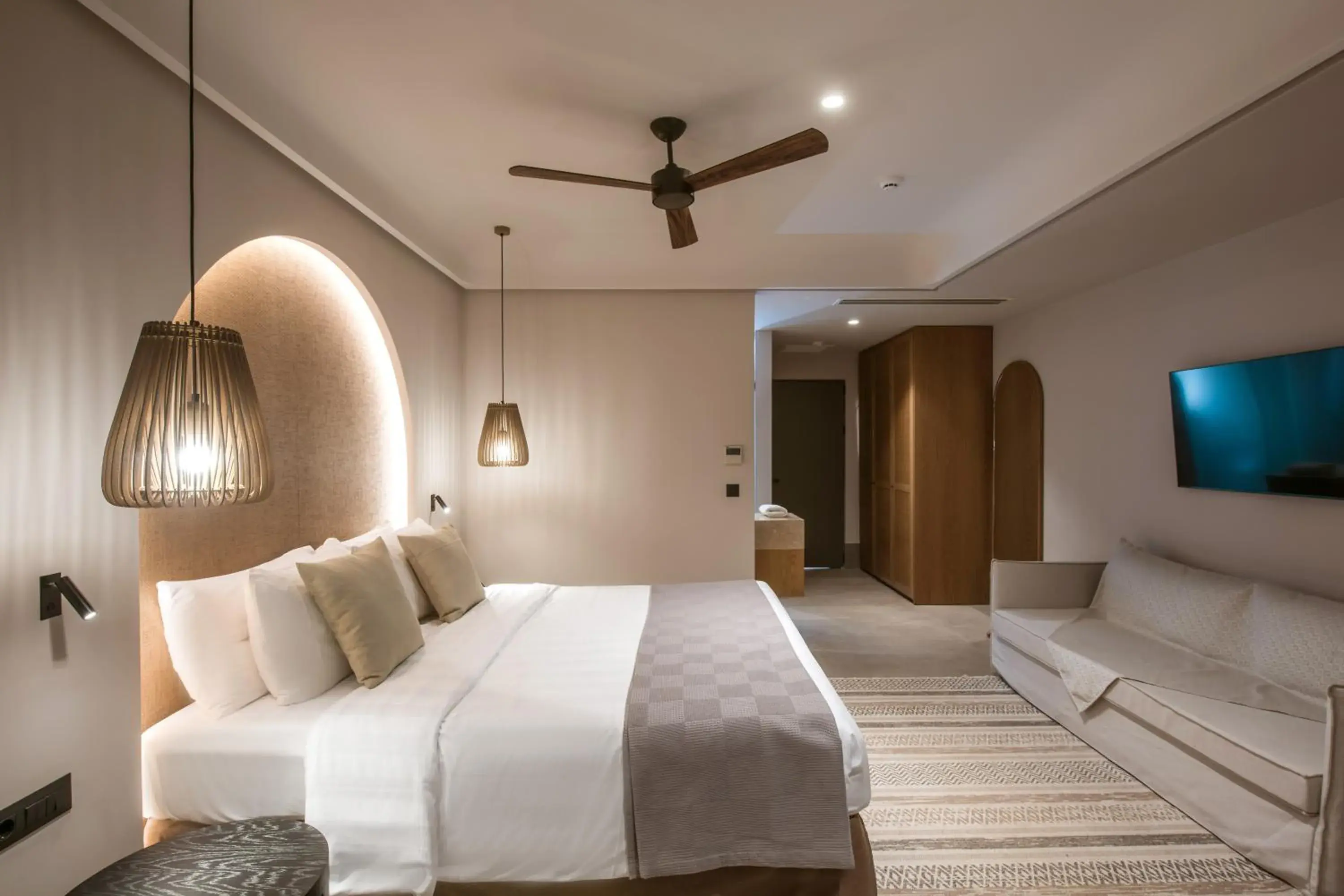 Bedroom in Paralos Venus Suites Adults Only
