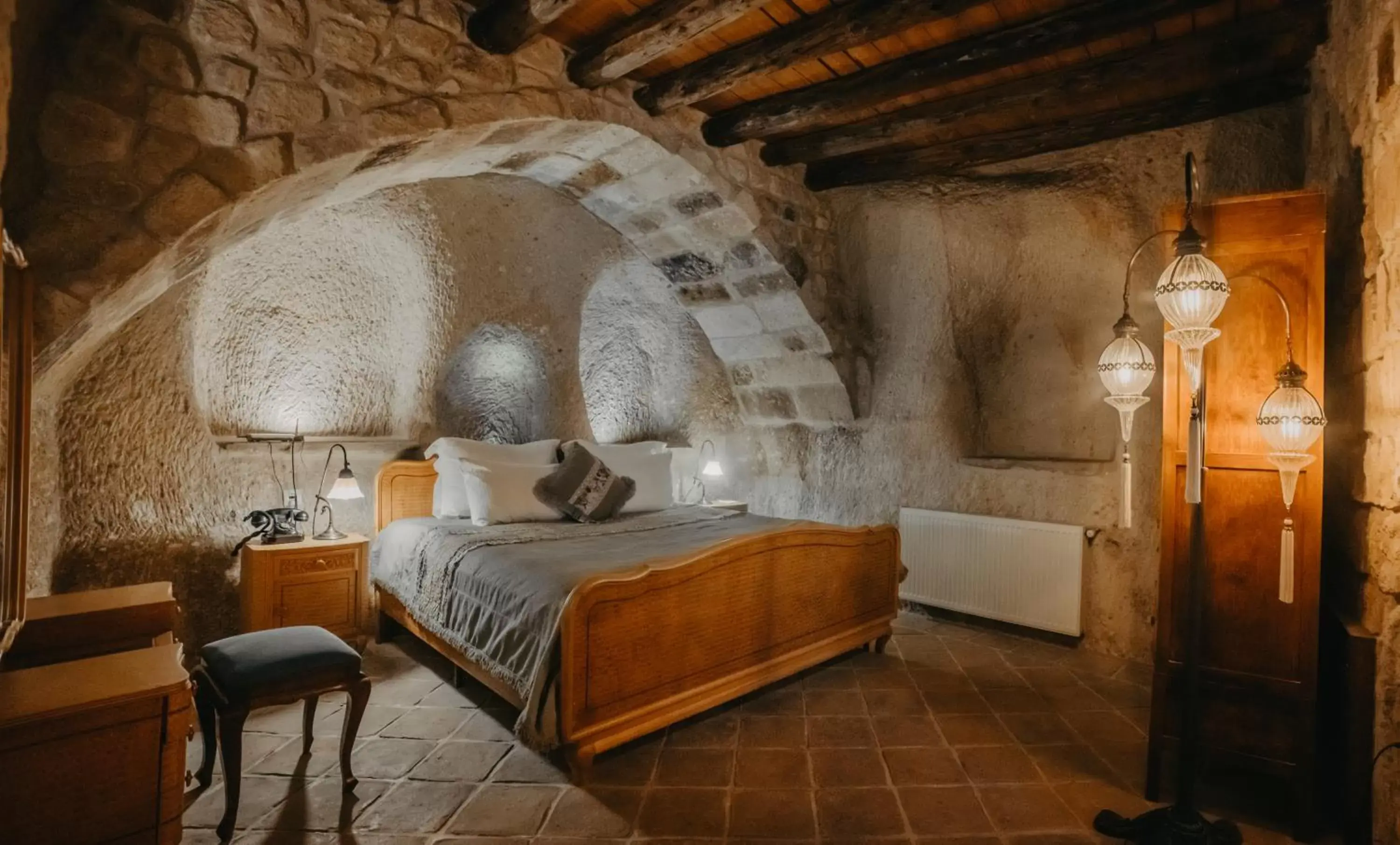 Decorative detail, Bed in Dere Suites Cappadocia