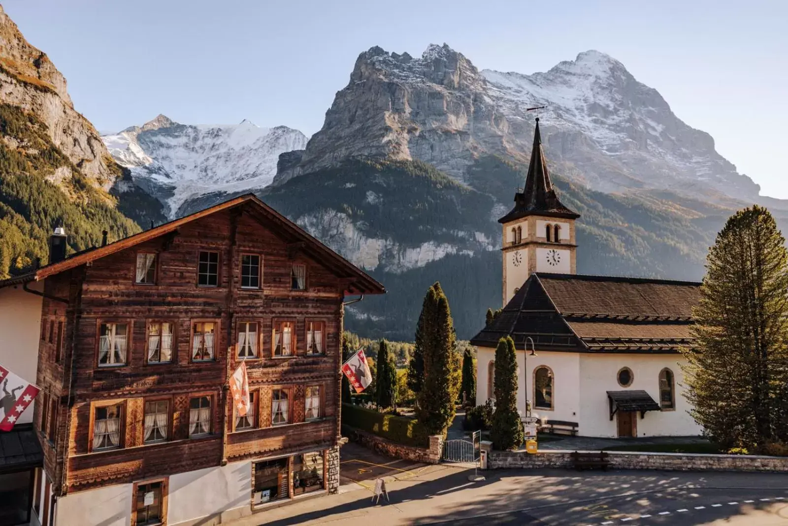 View (from property/room), Property Building in Hotel Fiescherblick