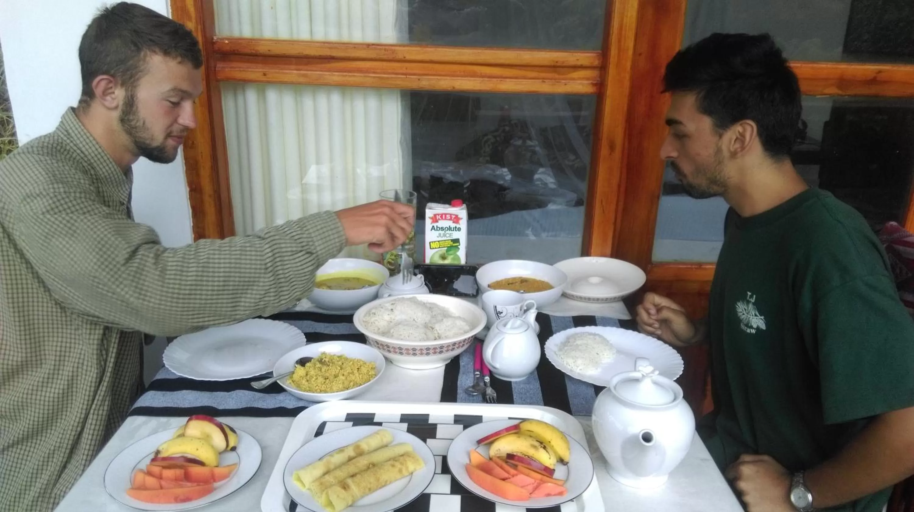 Asian breakfast in Ice Age Cottage