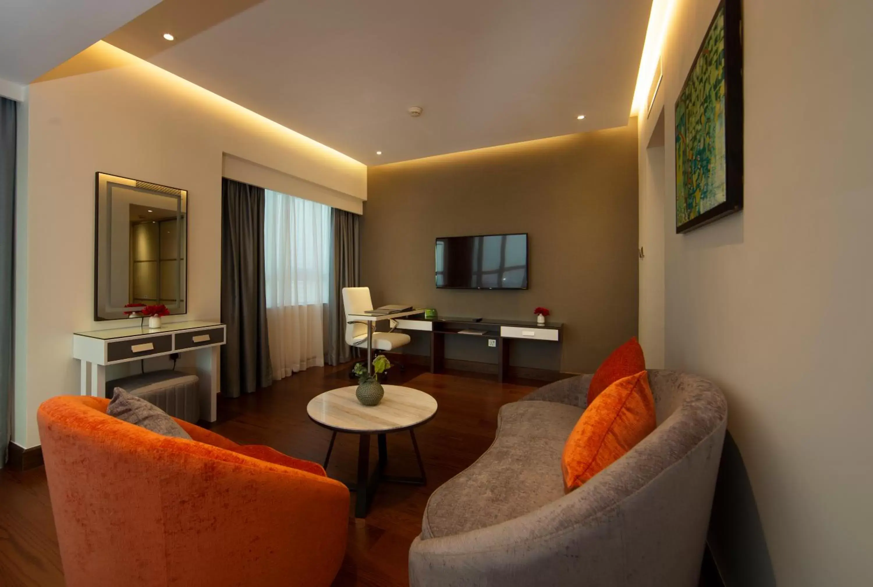 Property building, Seating Area in Number One Tower Suites Hotel