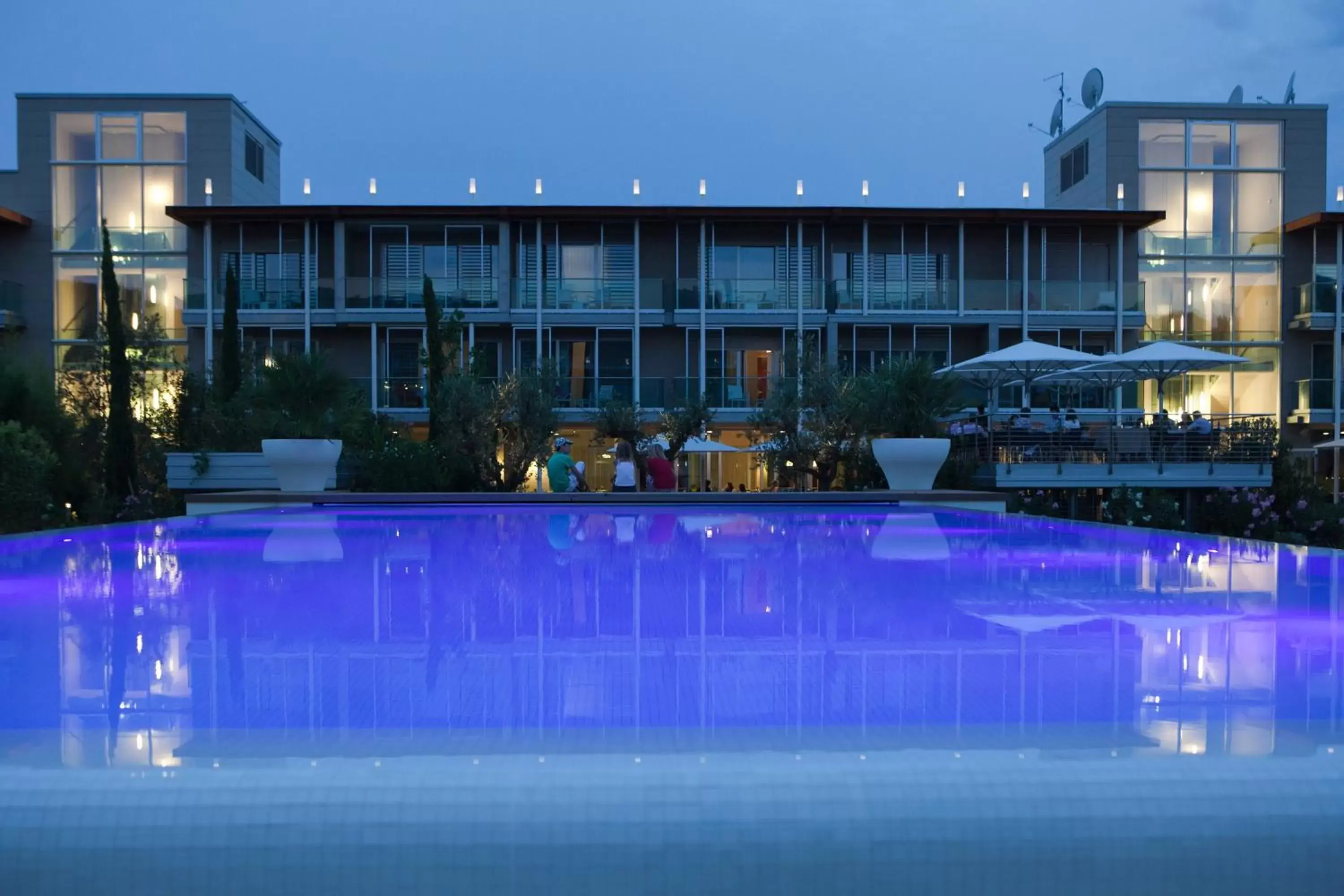 Swimming pool, Property Building in Aqualux Hotel Spa Suite & Terme