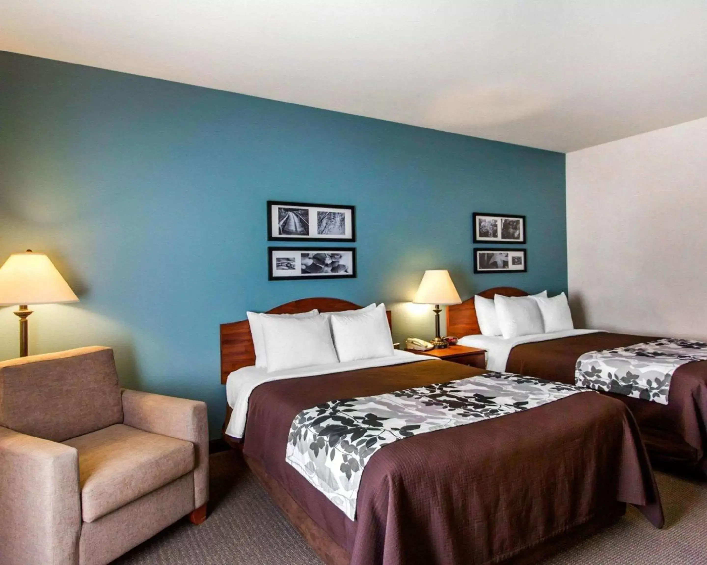 Photo of the whole room, Bed in Sleep Inn & Suites Evansville