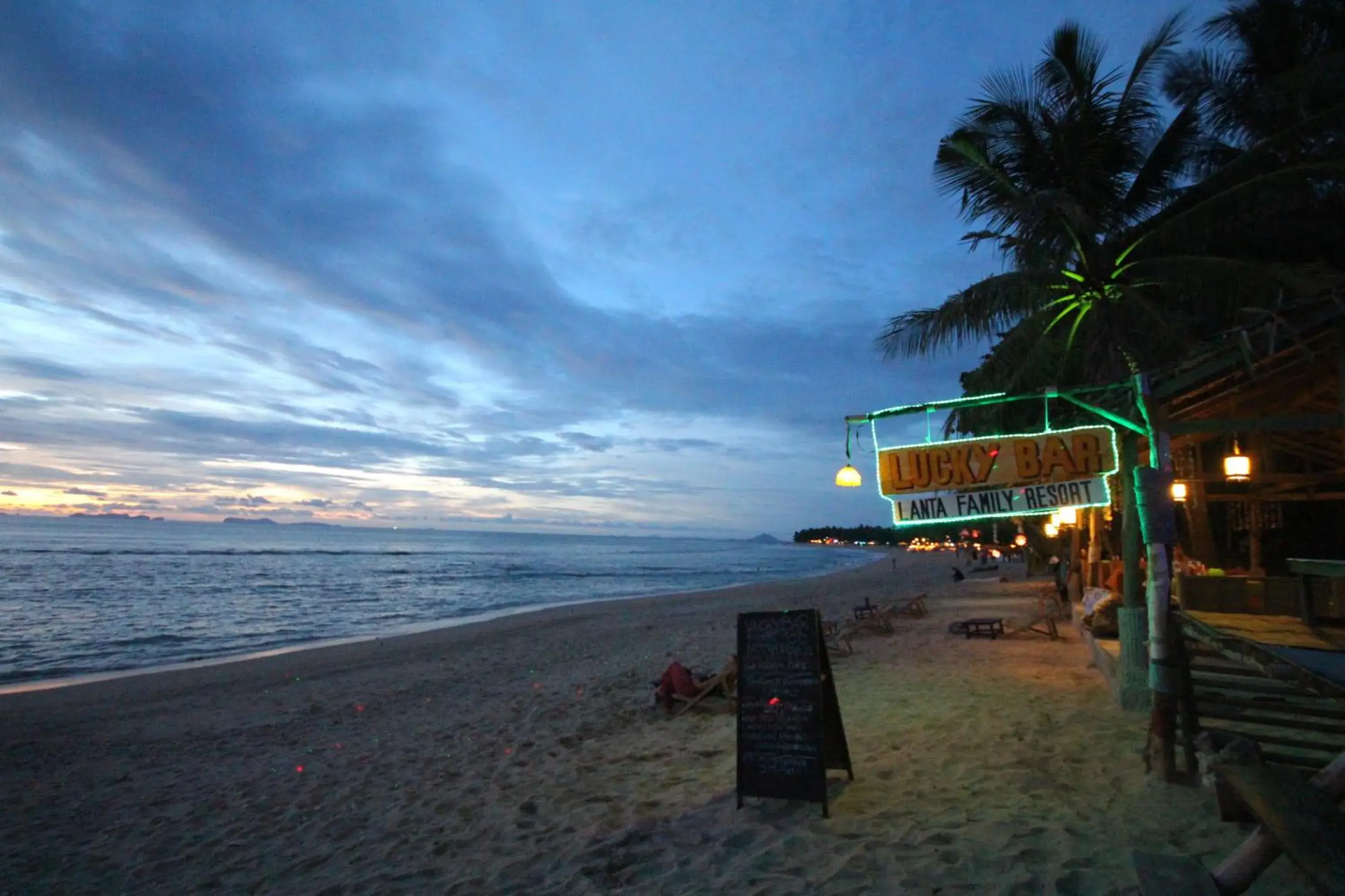 Sunset, Beach in Lanta Family resort