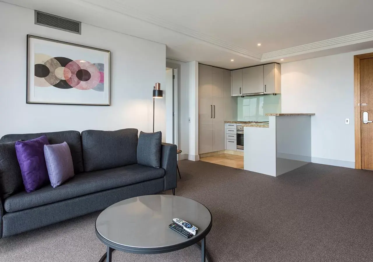 Living room, Seating Area in Avani Metropolis Auckland Residences