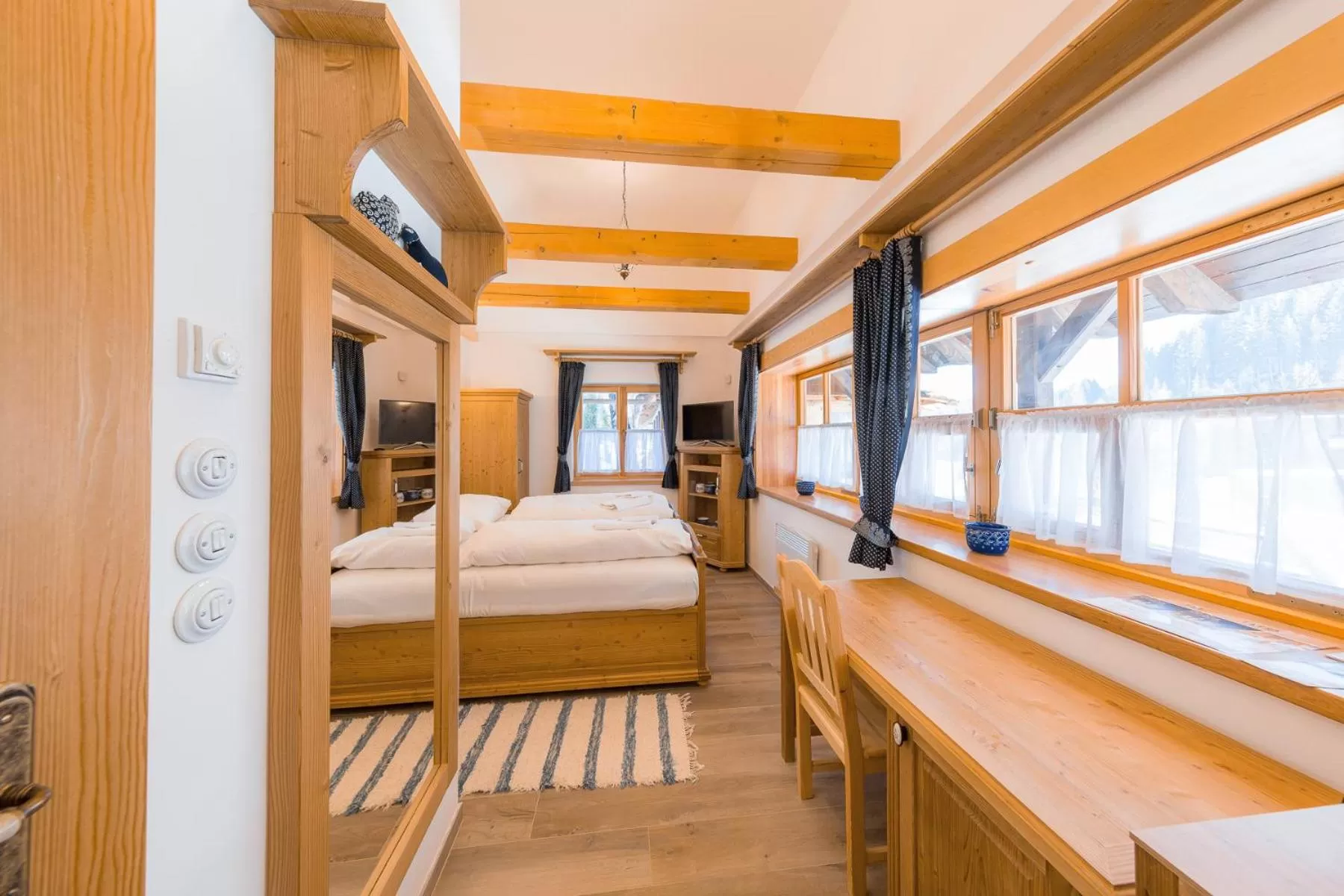 Bed in Valašské chalupy Resort