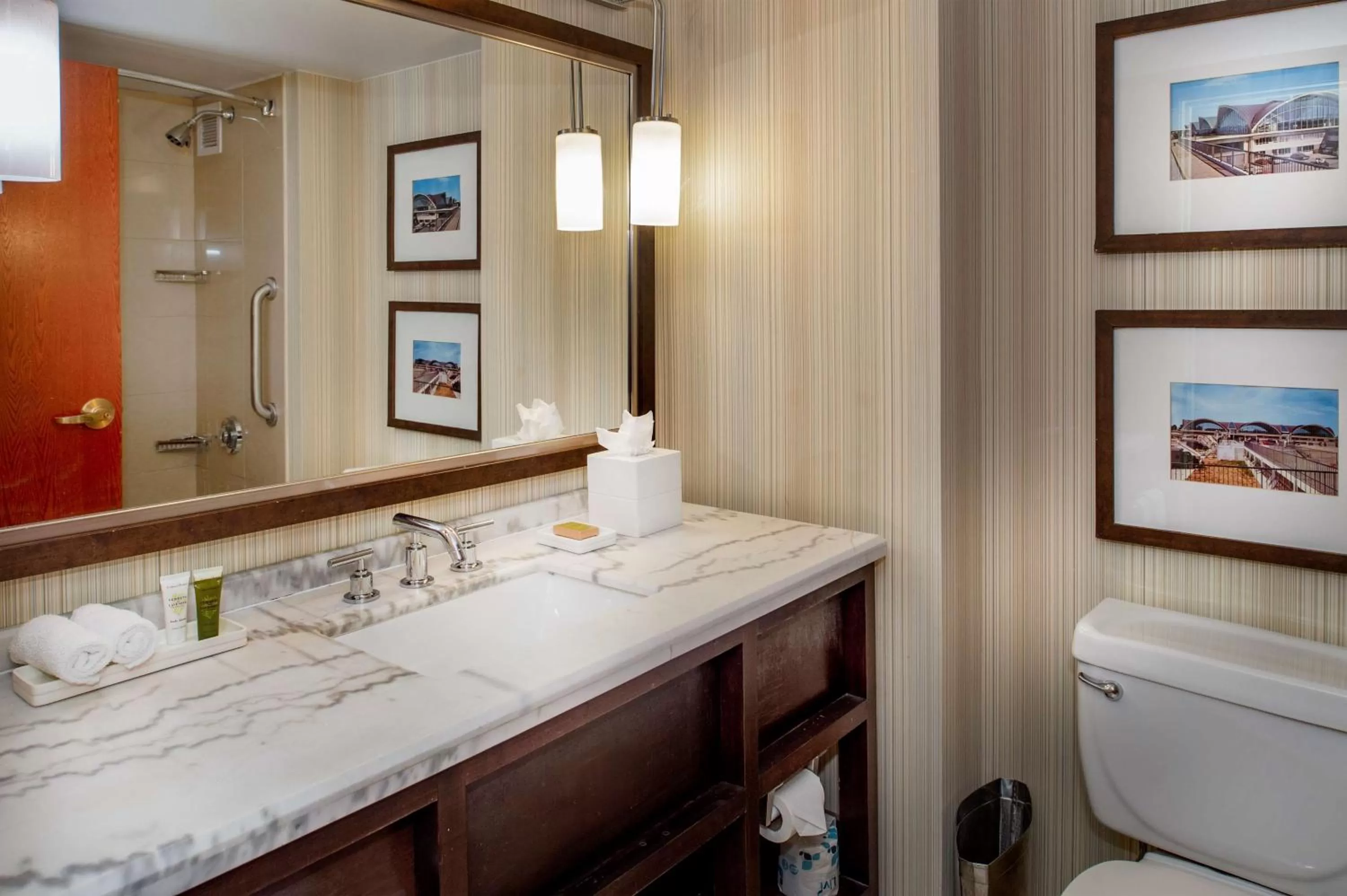 Bathroom in Hilton St. Louis Airport