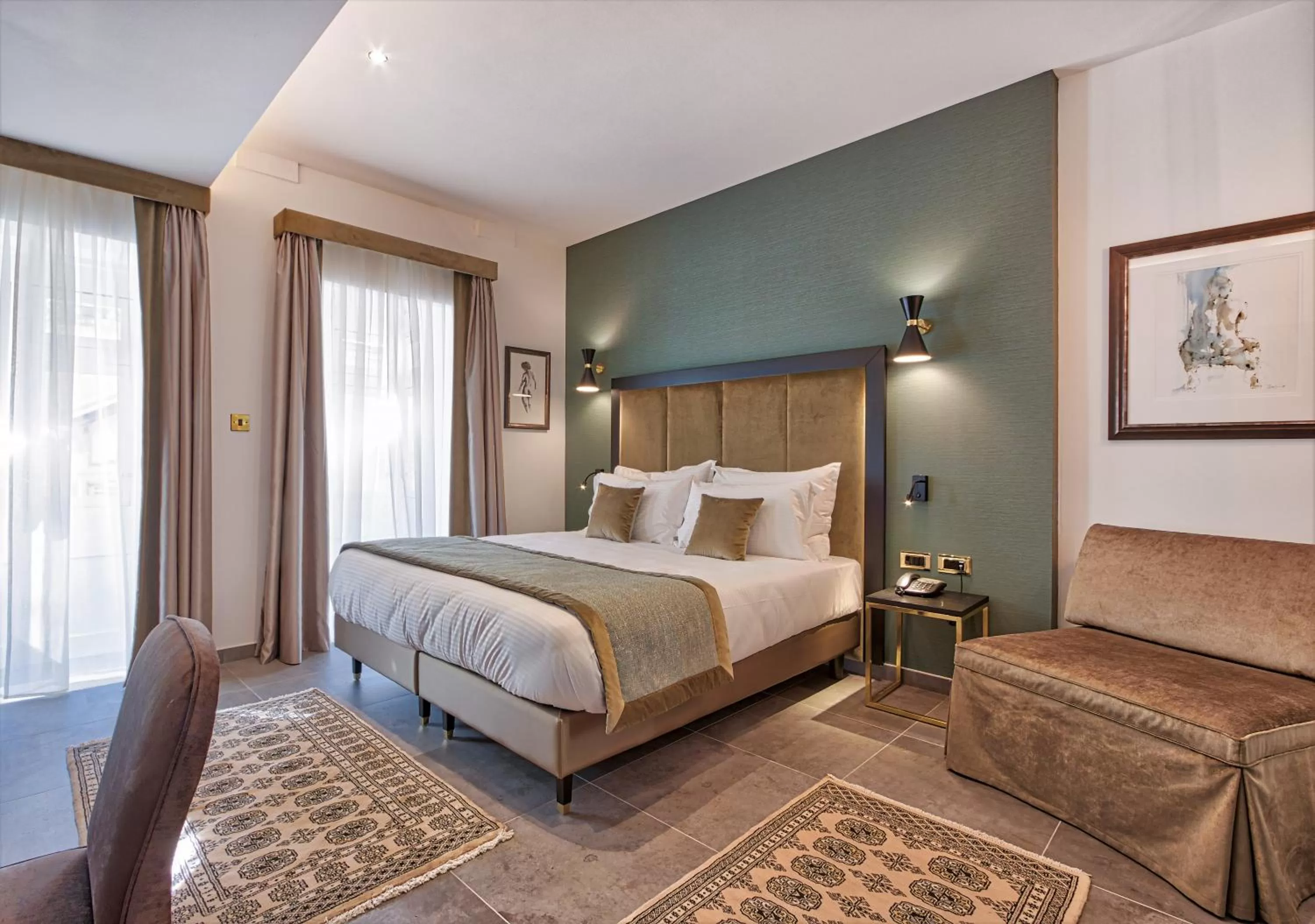 Bed in Palazzo Rosaria Boutique Hotel