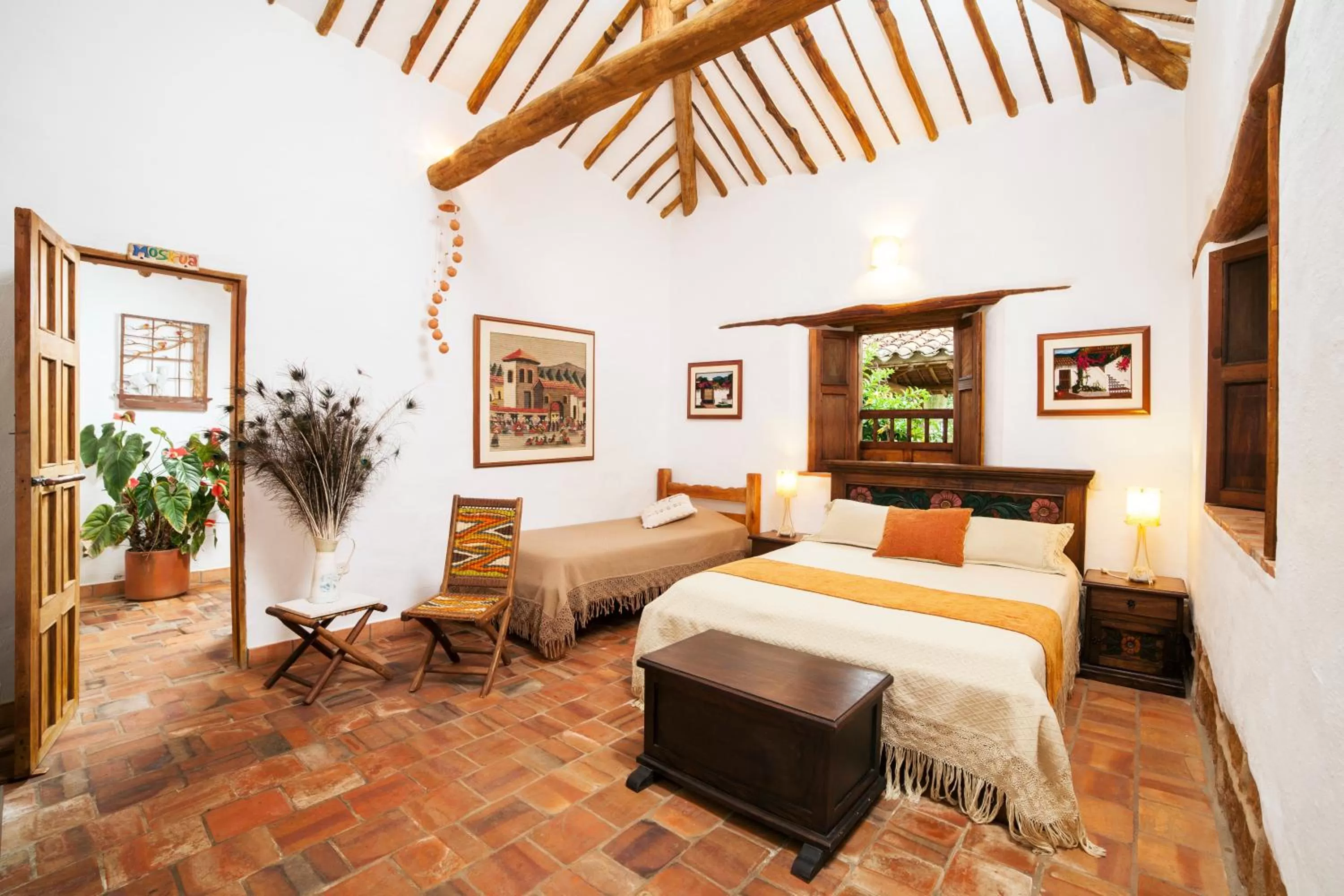 Bed in Hotel Finca Buenos Aires Barichara