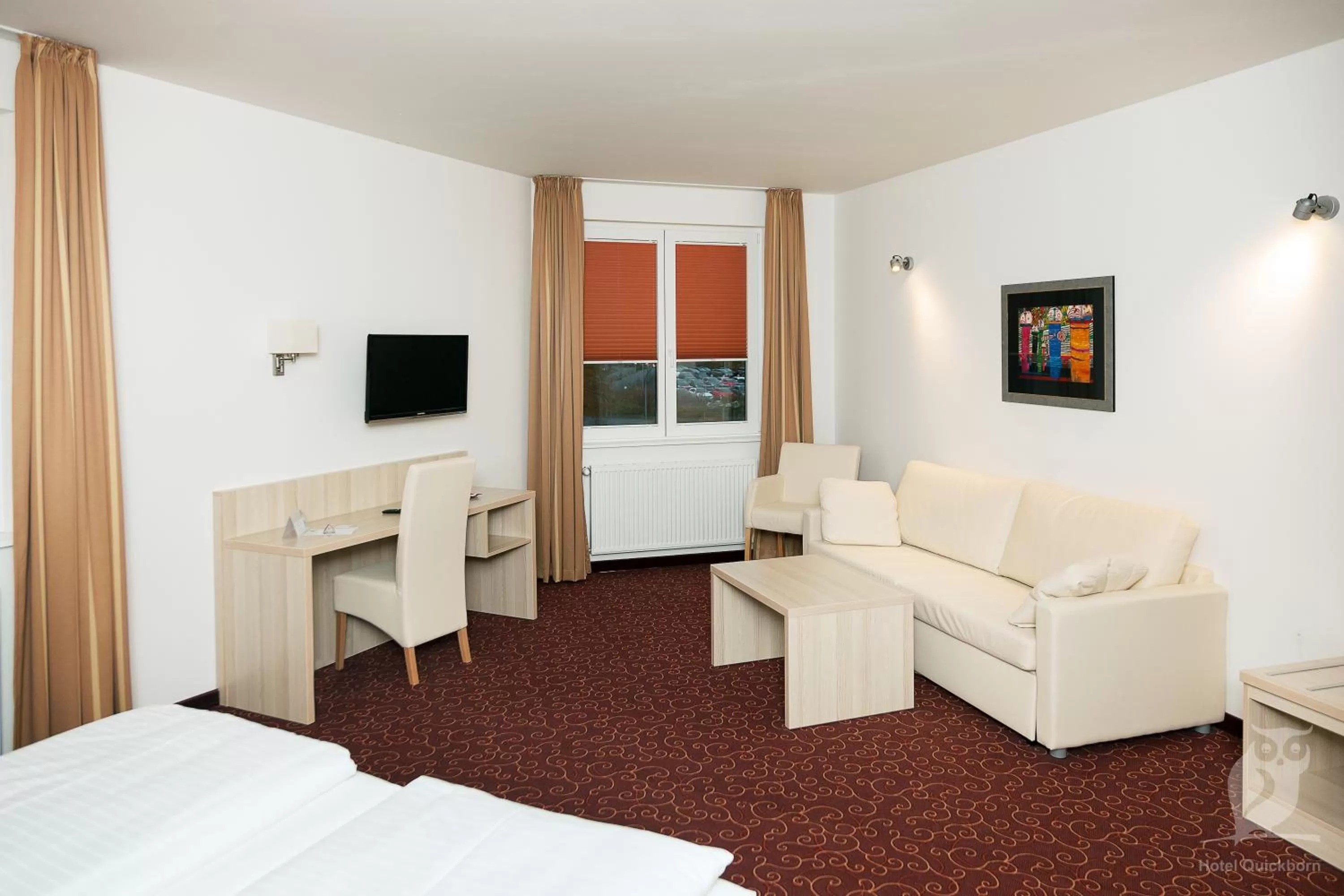 Photo of the whole room, Bed in Hotel Quickborn & Gästehaus Hesse