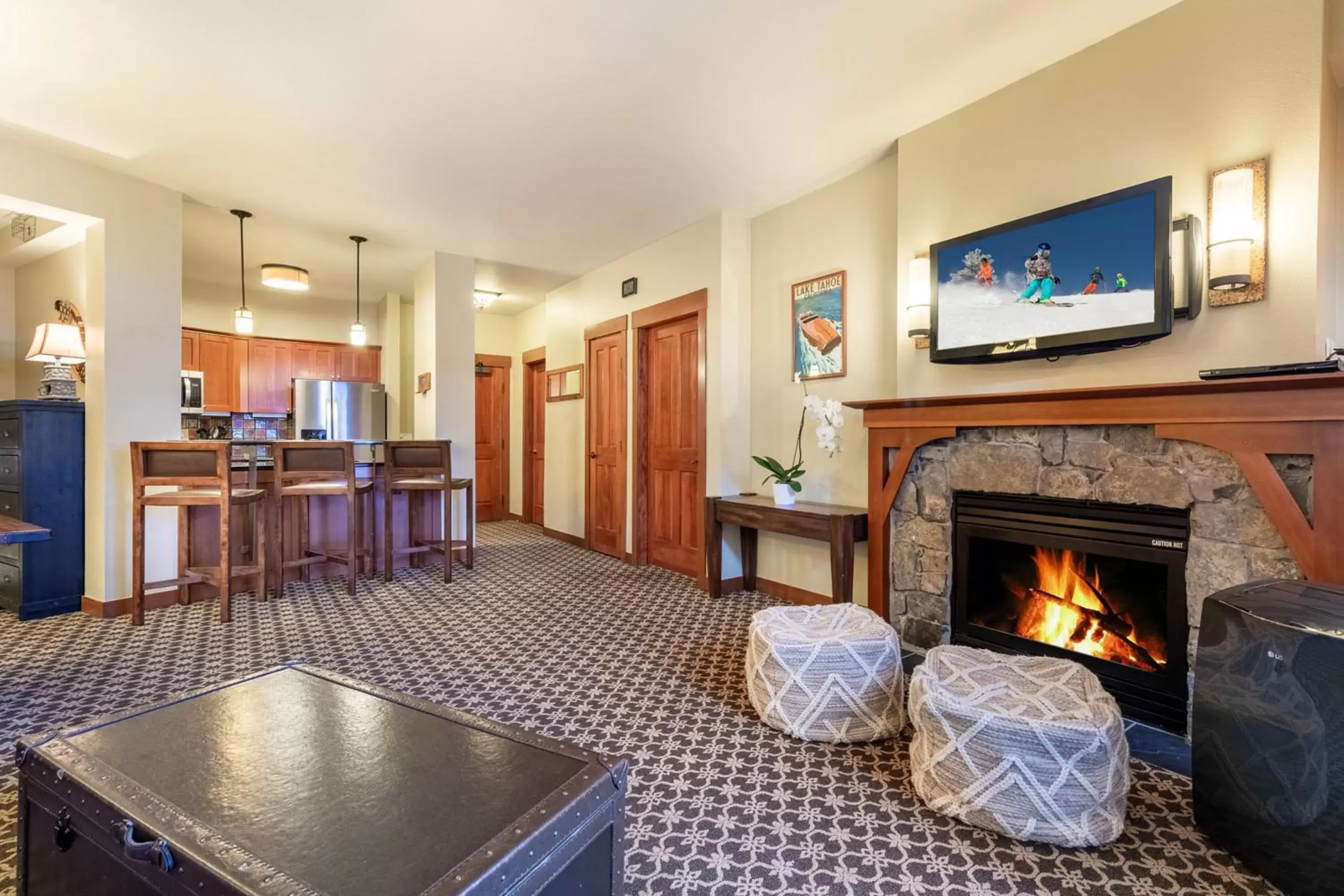 Living room in The Village at Palisades Tahoe