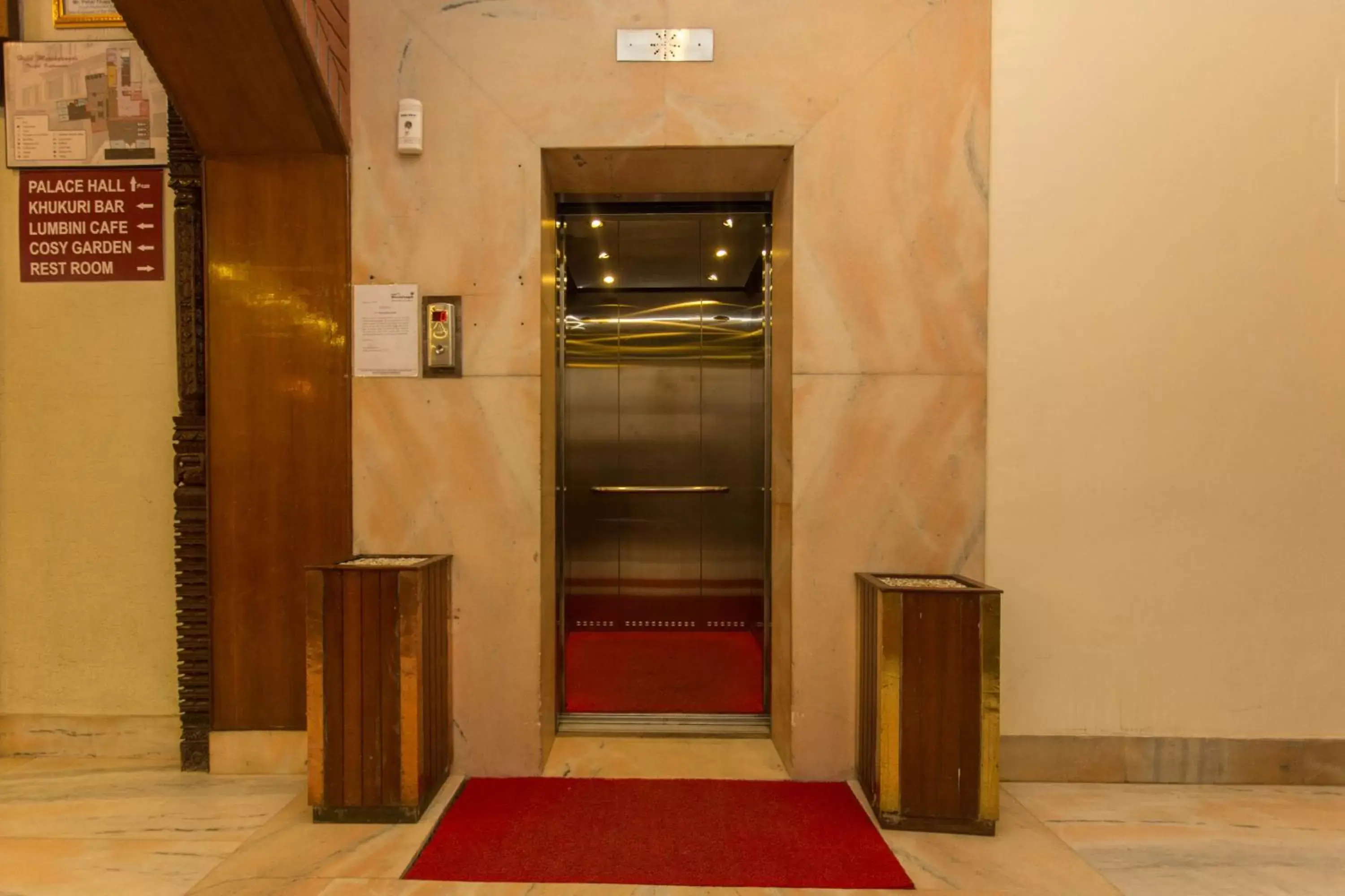 elevator in Hotel Marshyangdi