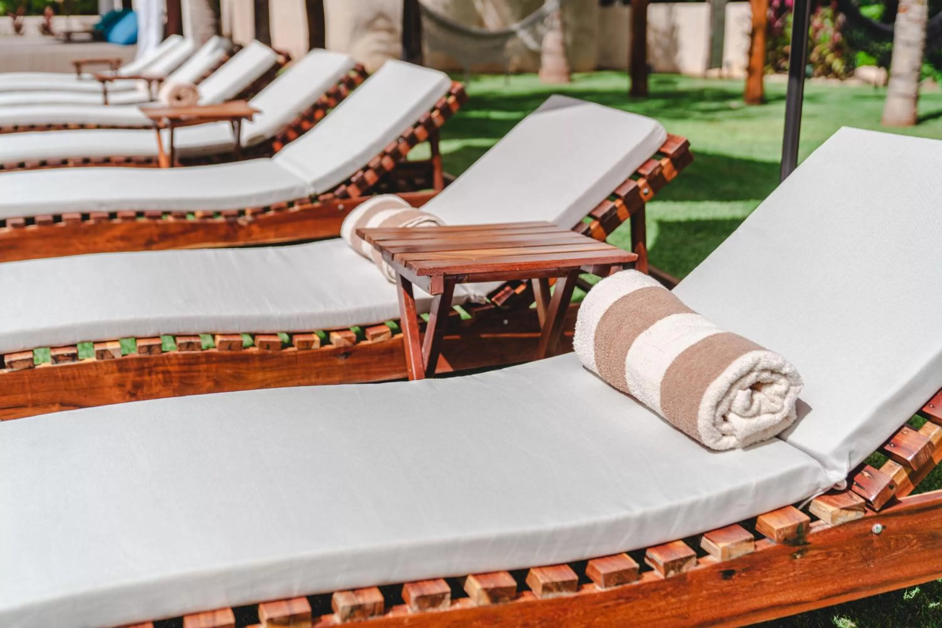 sunbed in Destino Mío Mayan Jungle Retreat