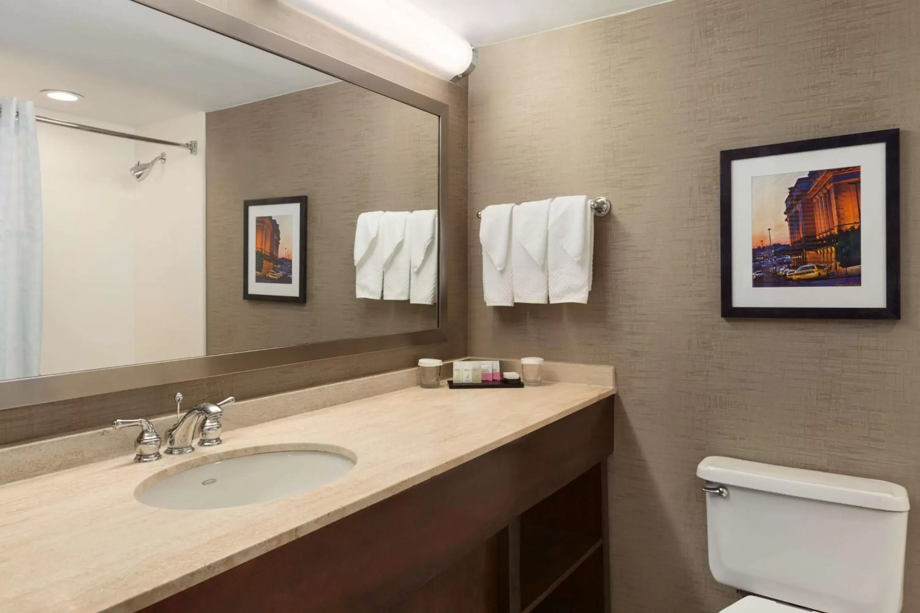 Bathroom in Embassy Suites by Hilton Baltimore at BWI Airport