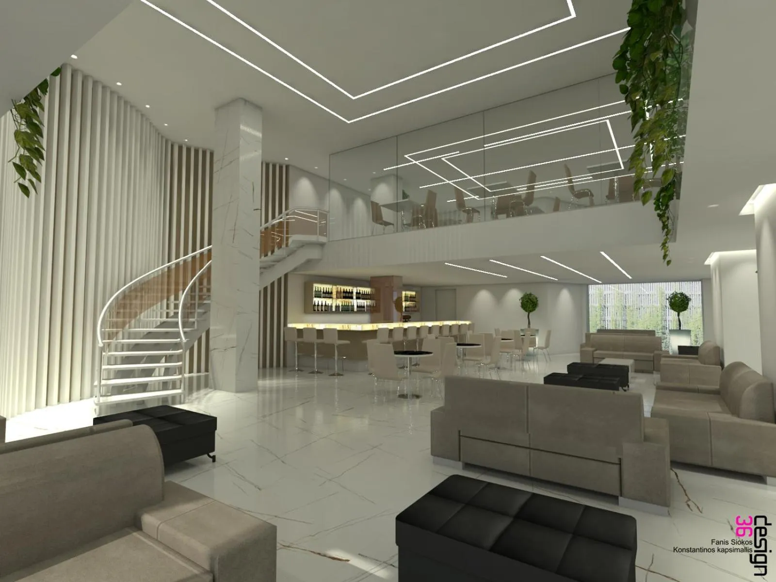 Lobby or reception in International Atene hotel