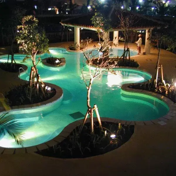 Night, Pool View in The Beach Tower Okinawa Hotel