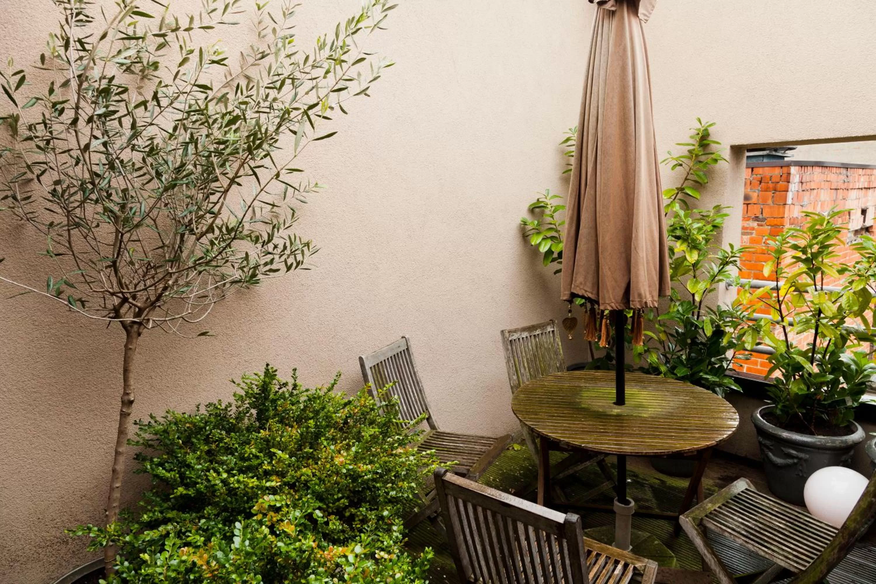 Patio in Hotel Diamonds and Pearls