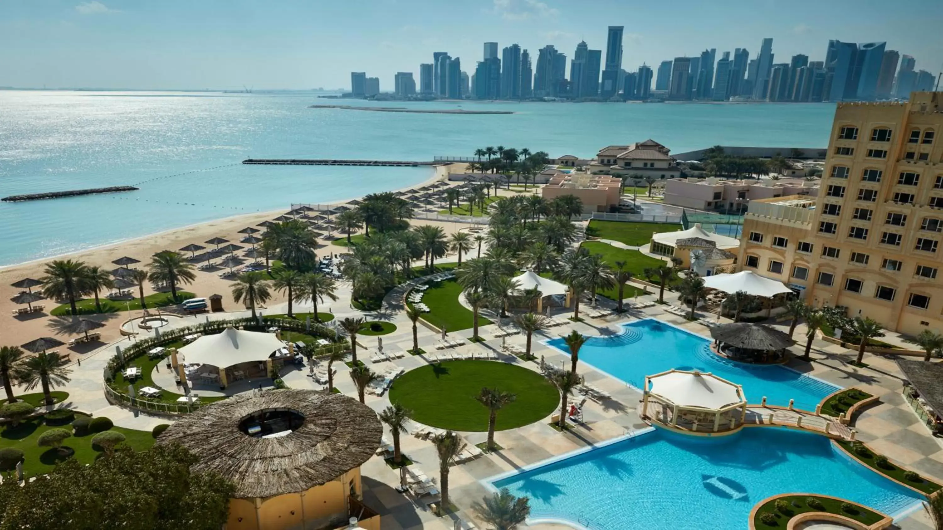 Property building, Pool View in InterContinental Doha Beach & Spa, an IHG Hotel Property building, Pool View in InterContinental Doha Beach & Spa, an IHG Hotel