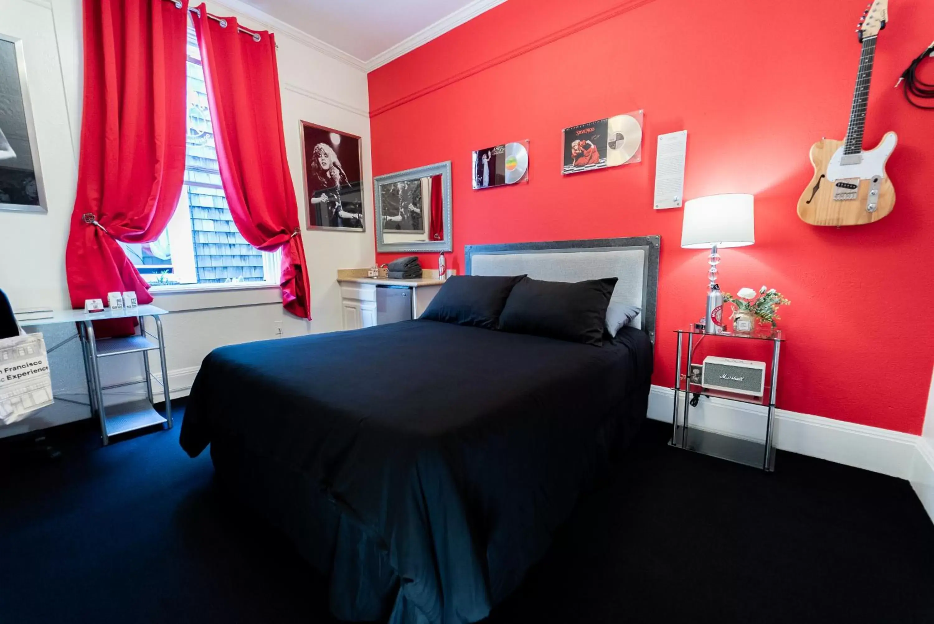 Bedroom, Bed in Music City Hotel - Home of the San Francisco Music Hall of Fame