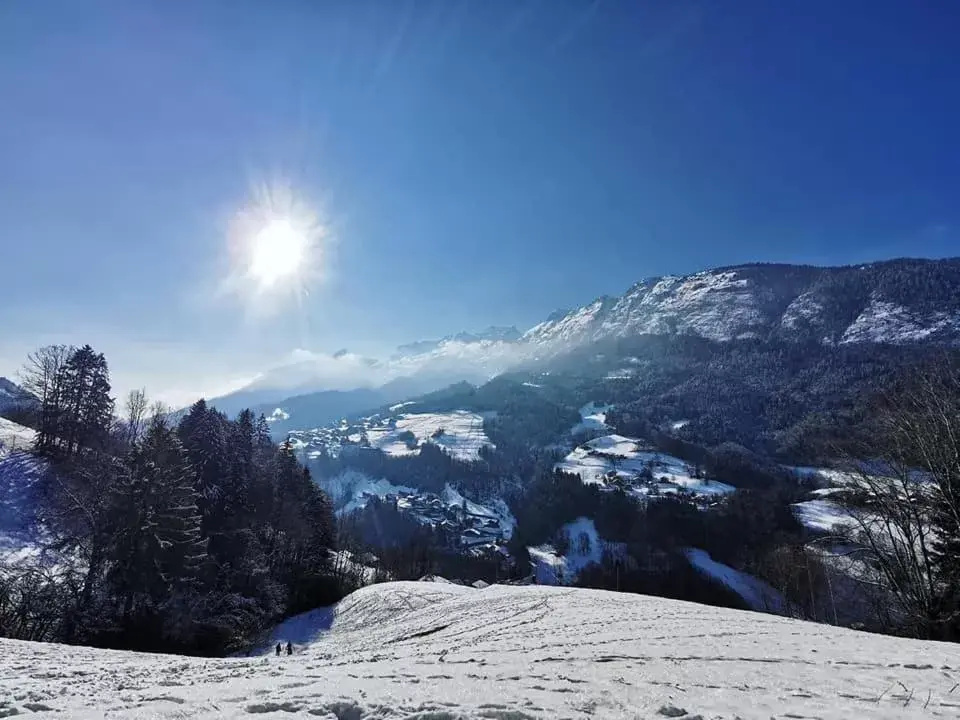 Landmark view, Winter in Auberge Du Fraizier