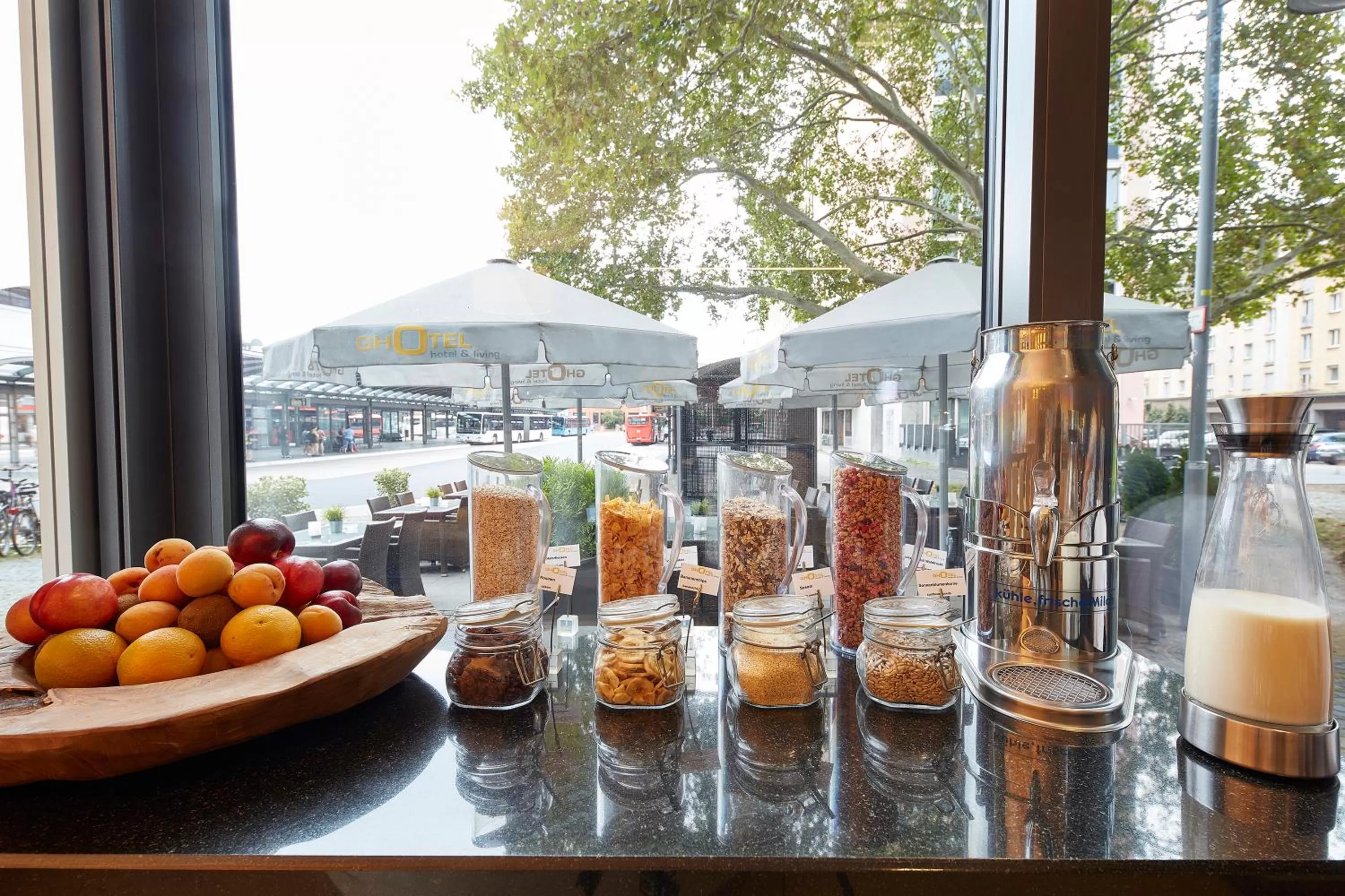 Buffet breakfast in GHOTEL hotel & living Koblenz