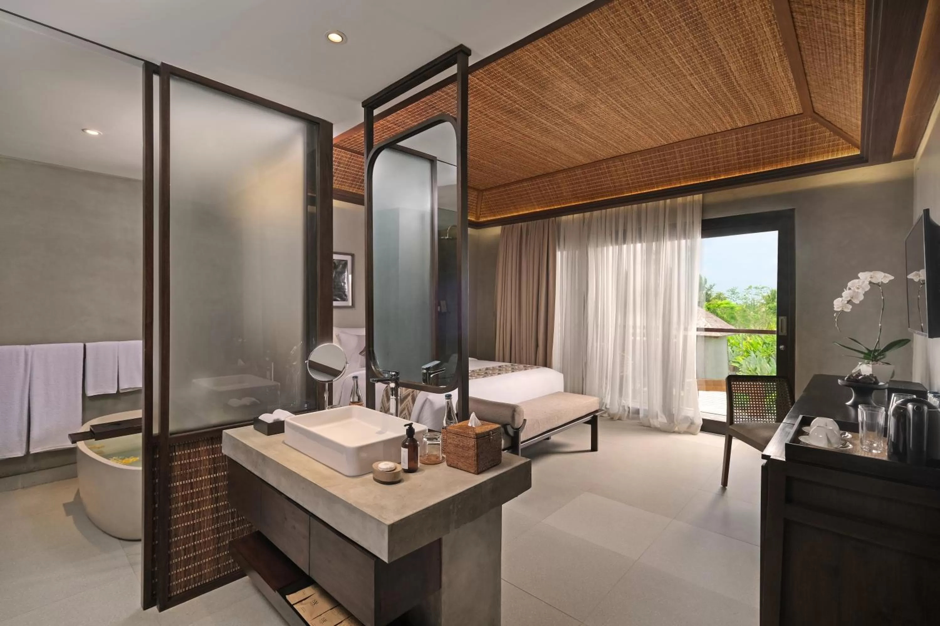 Bathroom, Bed in The Garcia Ubud Hotel & Resort