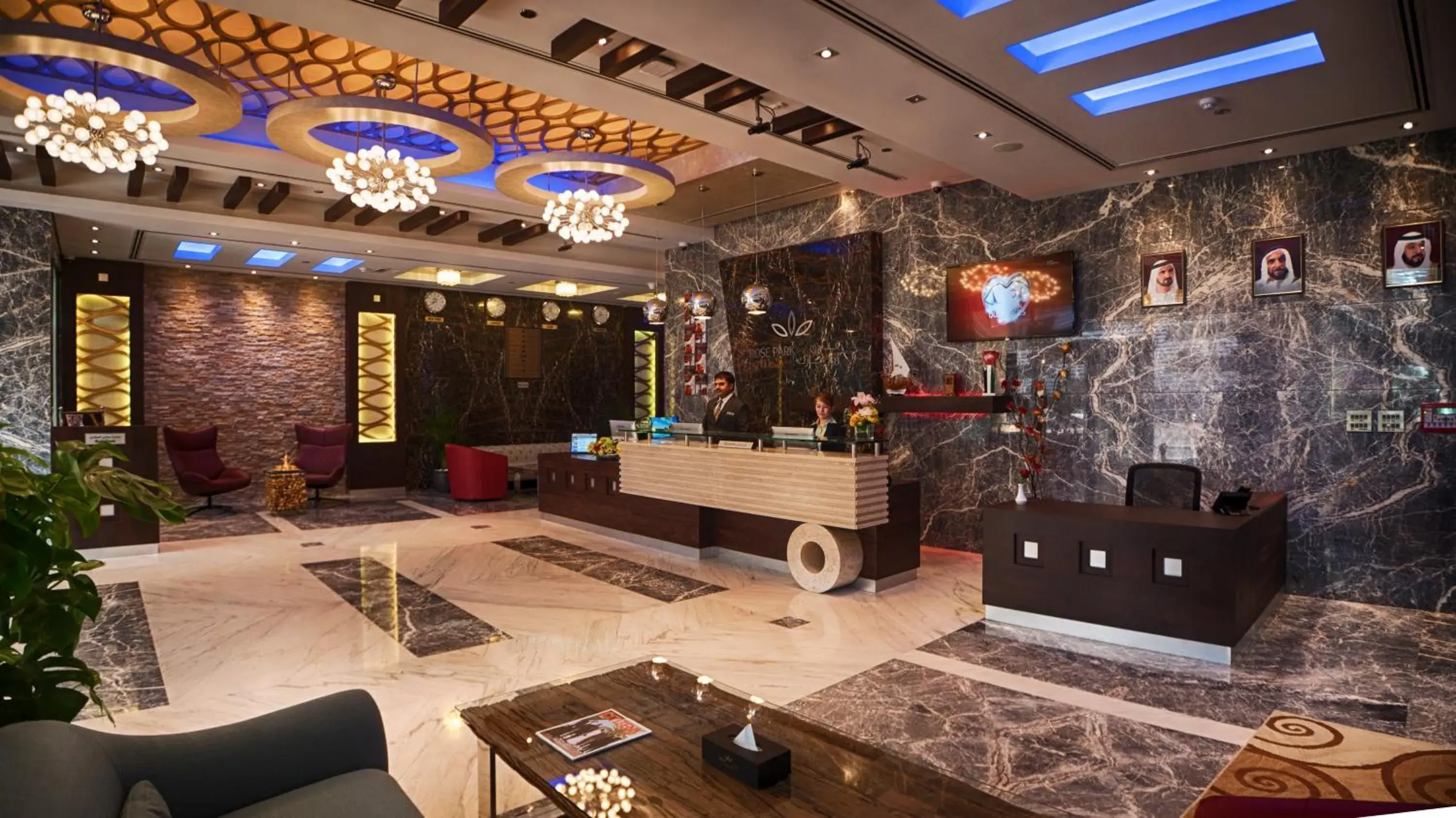 Lobby or reception in Rose Park Hotel - Al Barsha, Opposite Metro Station