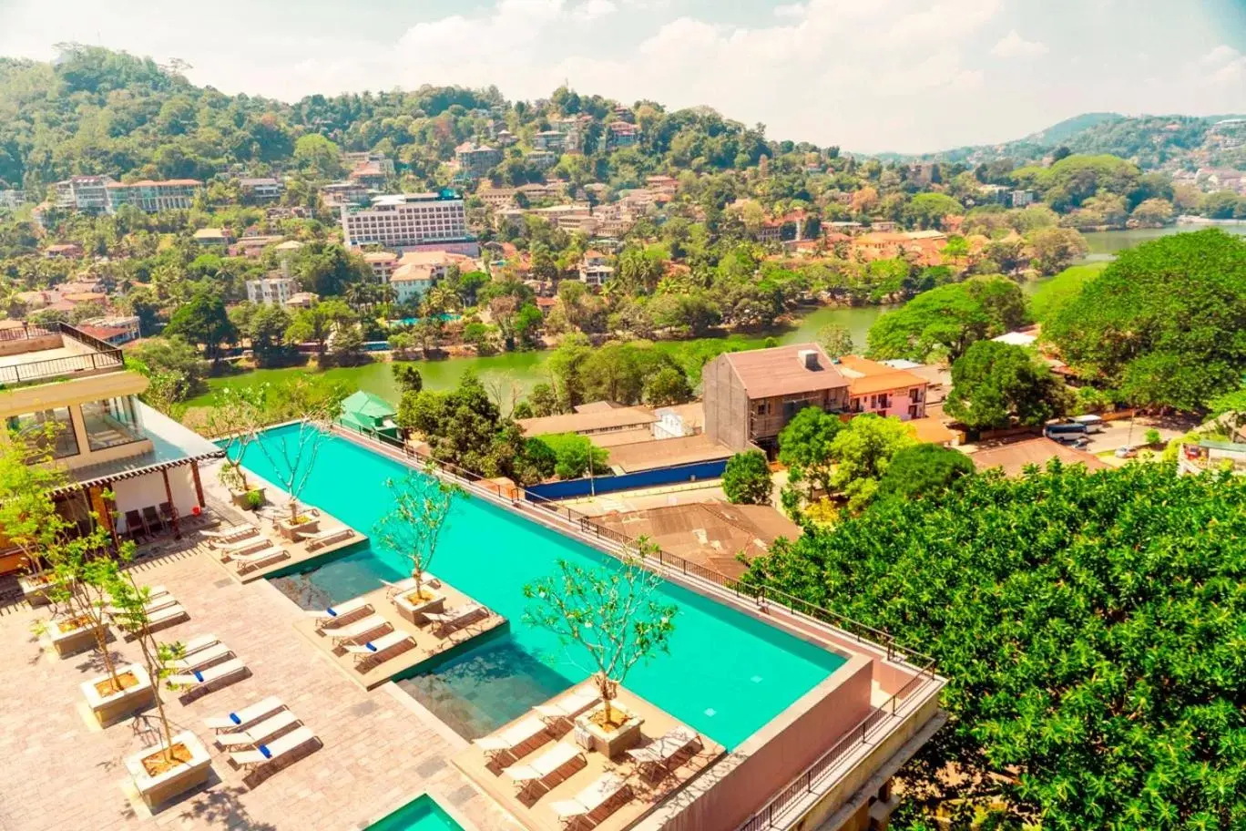 Pool View in Thilanka Hotel