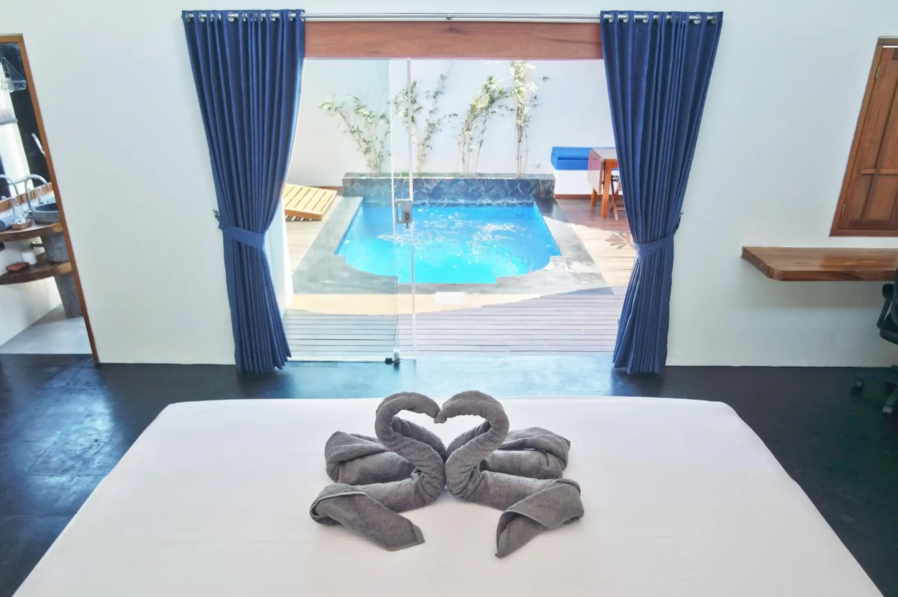 Patio, Bed in Stay Shark Villas Gili Air