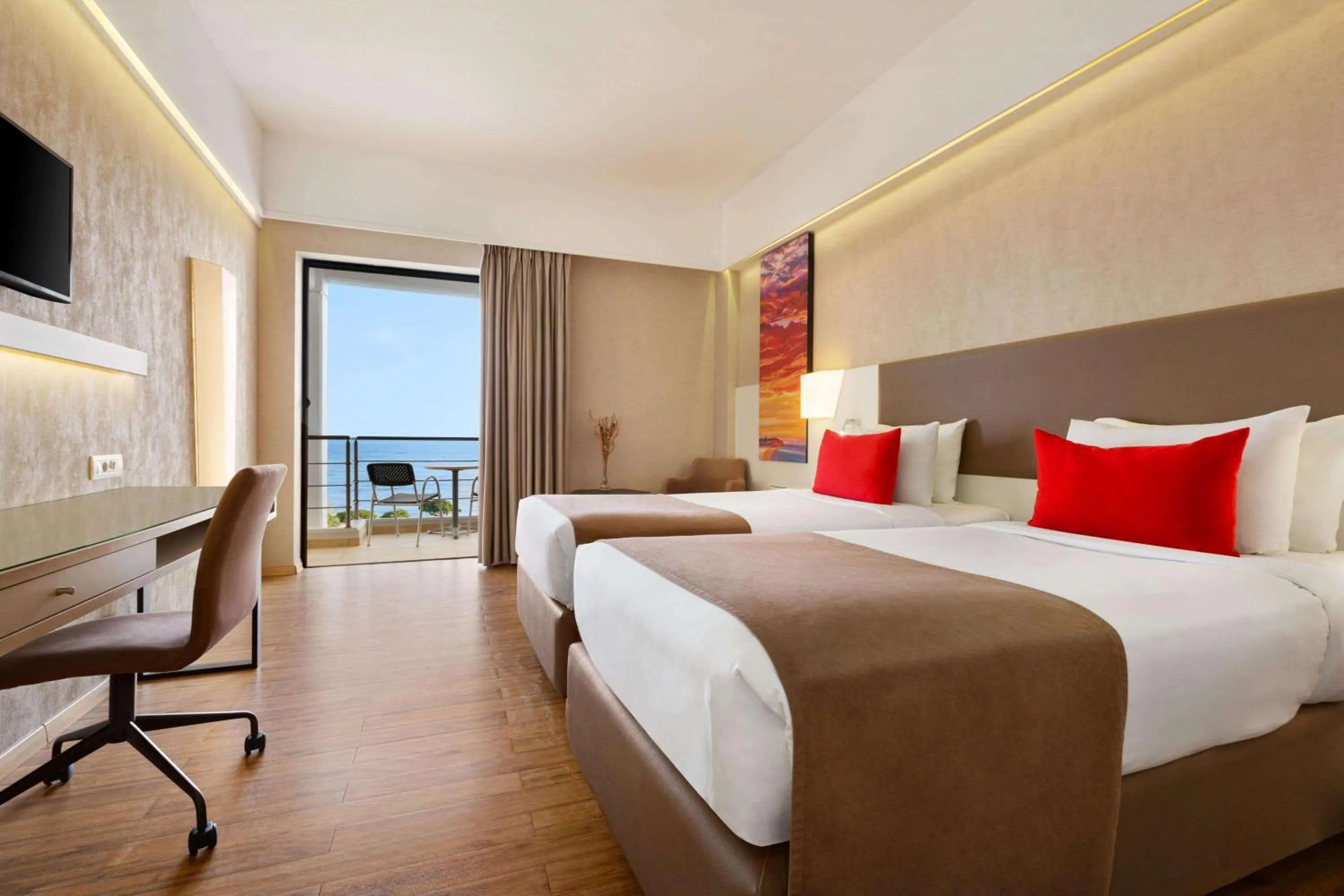 Photo of the whole room, Bed in Ramada Plaza by Wyndham Thraki